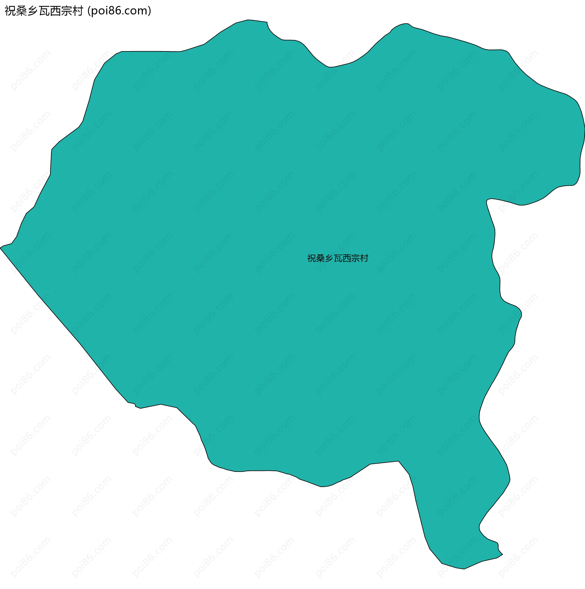 祝桑乡瓦西宗村边界地图