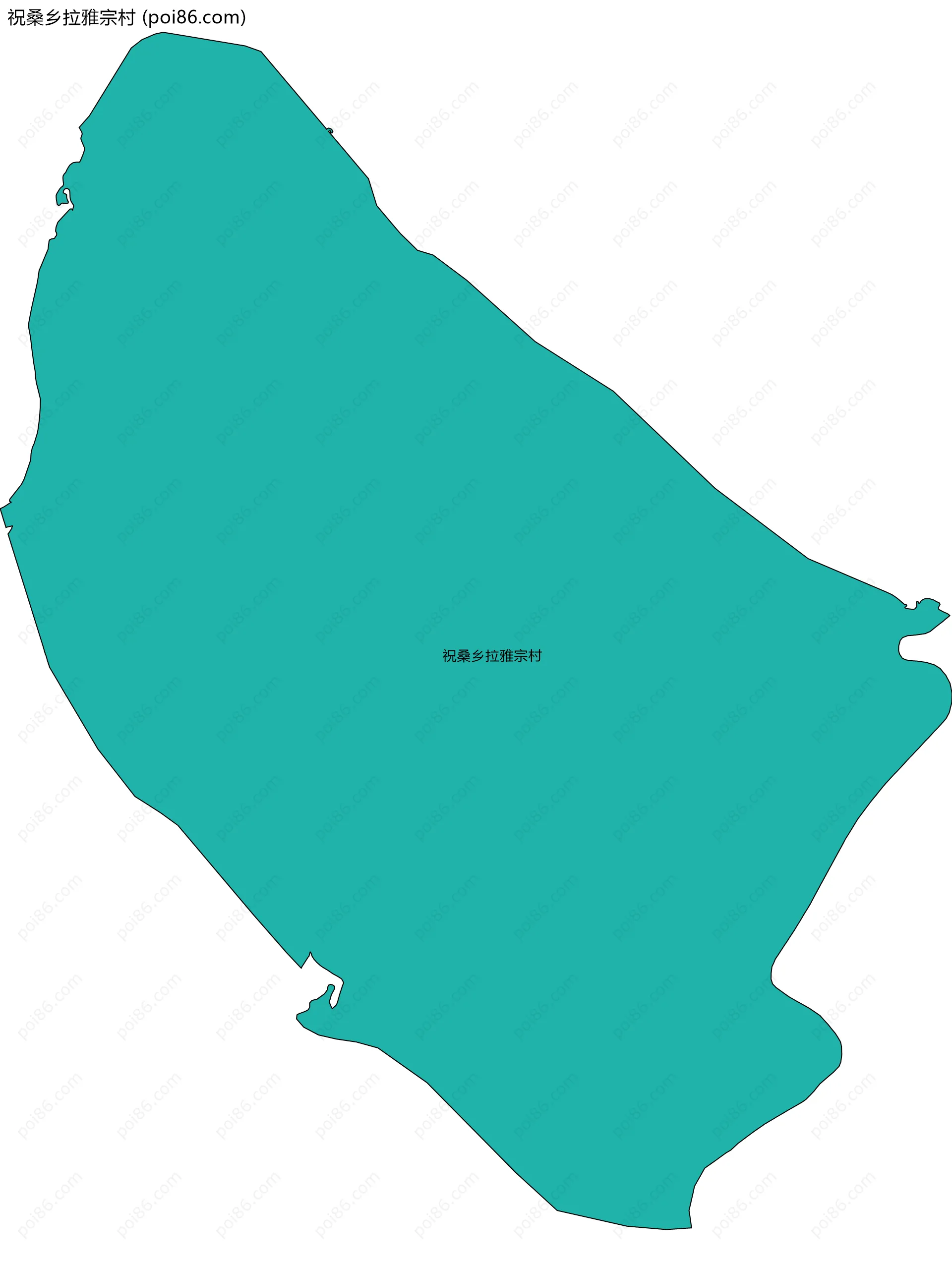 祝桑乡拉雅宗村边界地图
