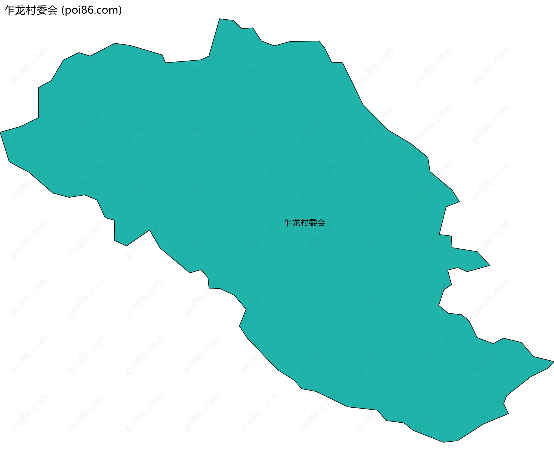 乍龙村委会边界地图