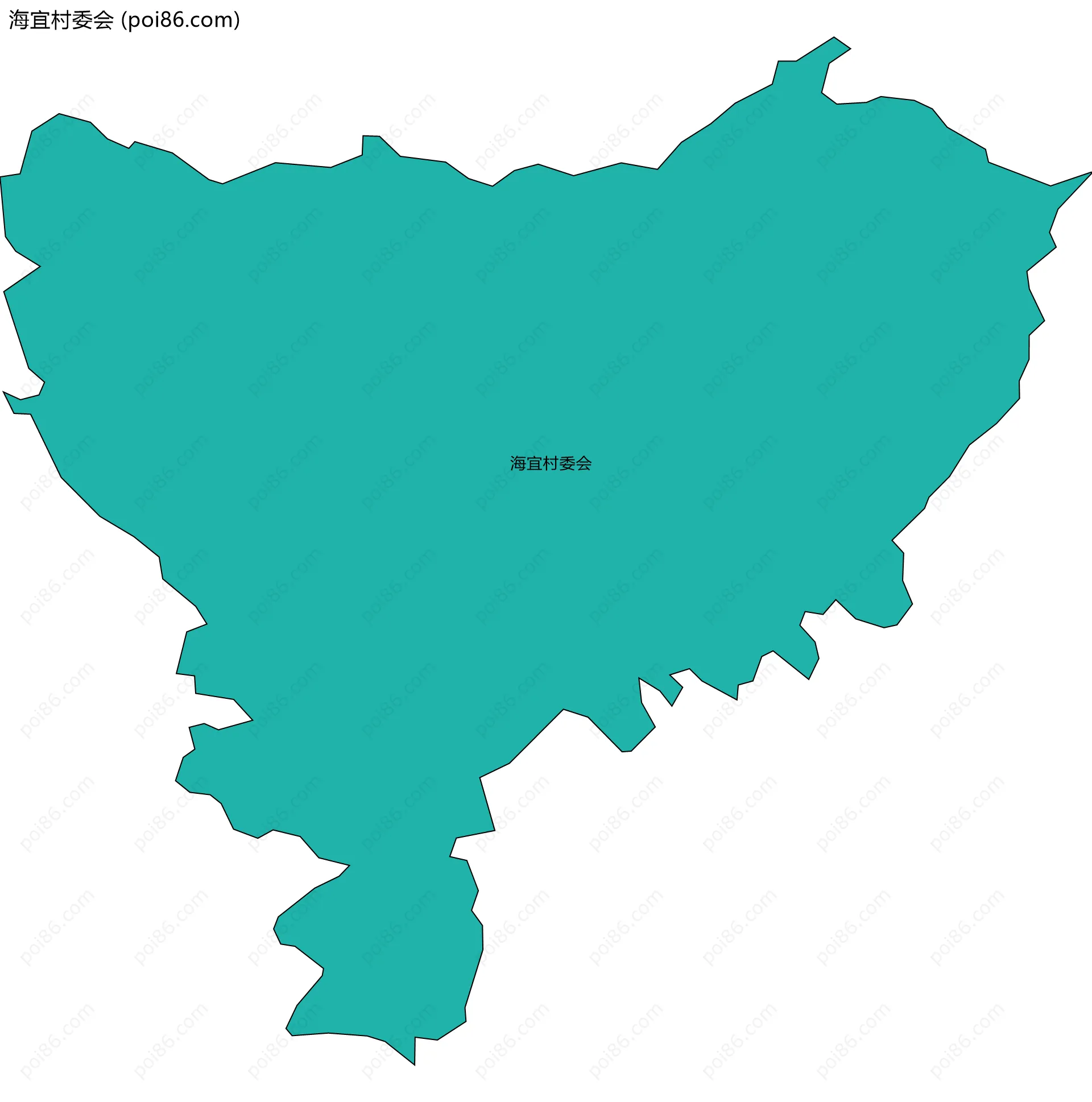 海宜村委会边界地图