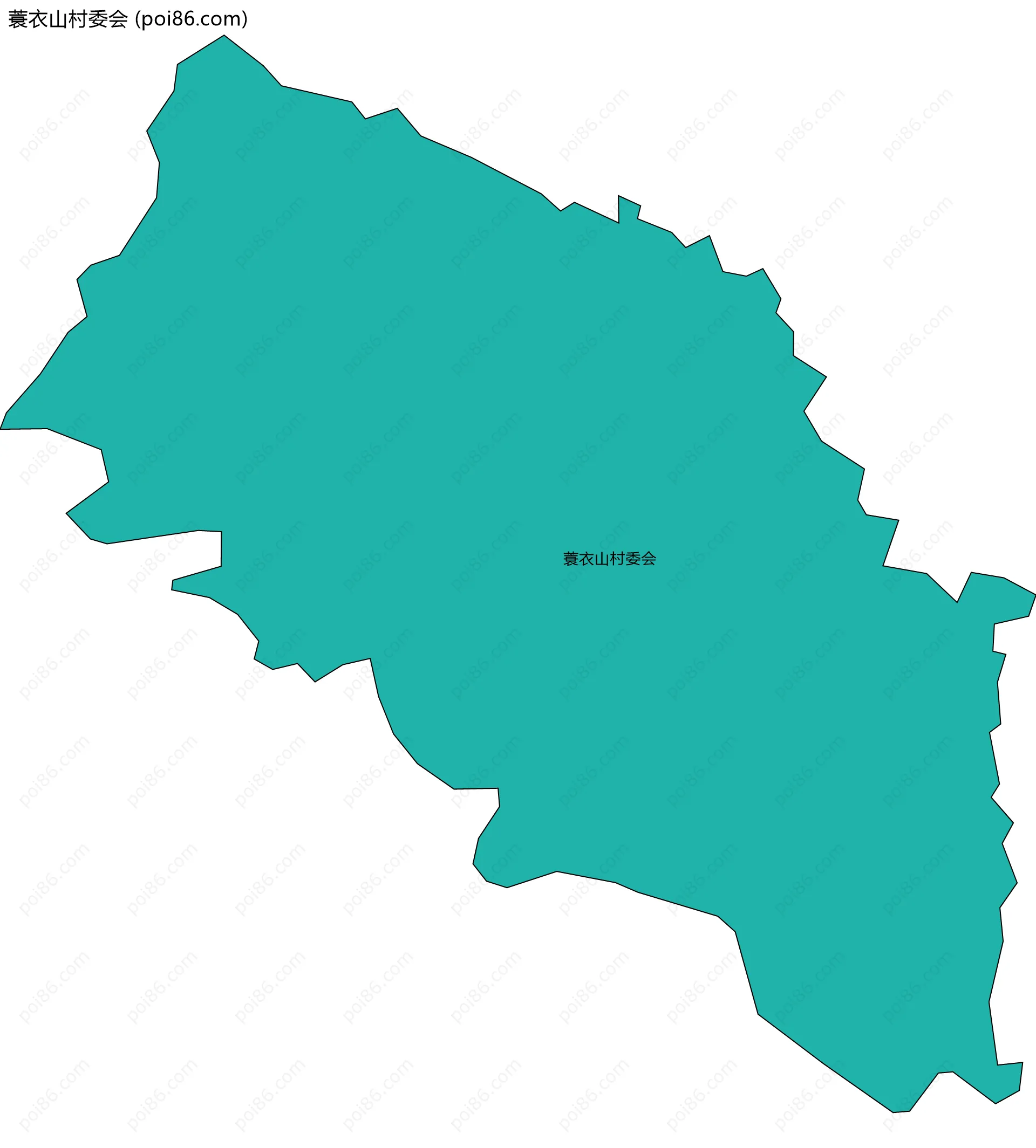 蓑衣山村委会边界地图