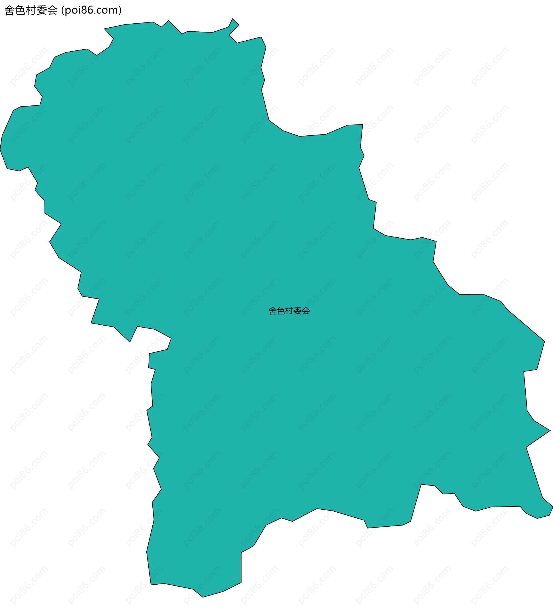 舍色村委会边界地图