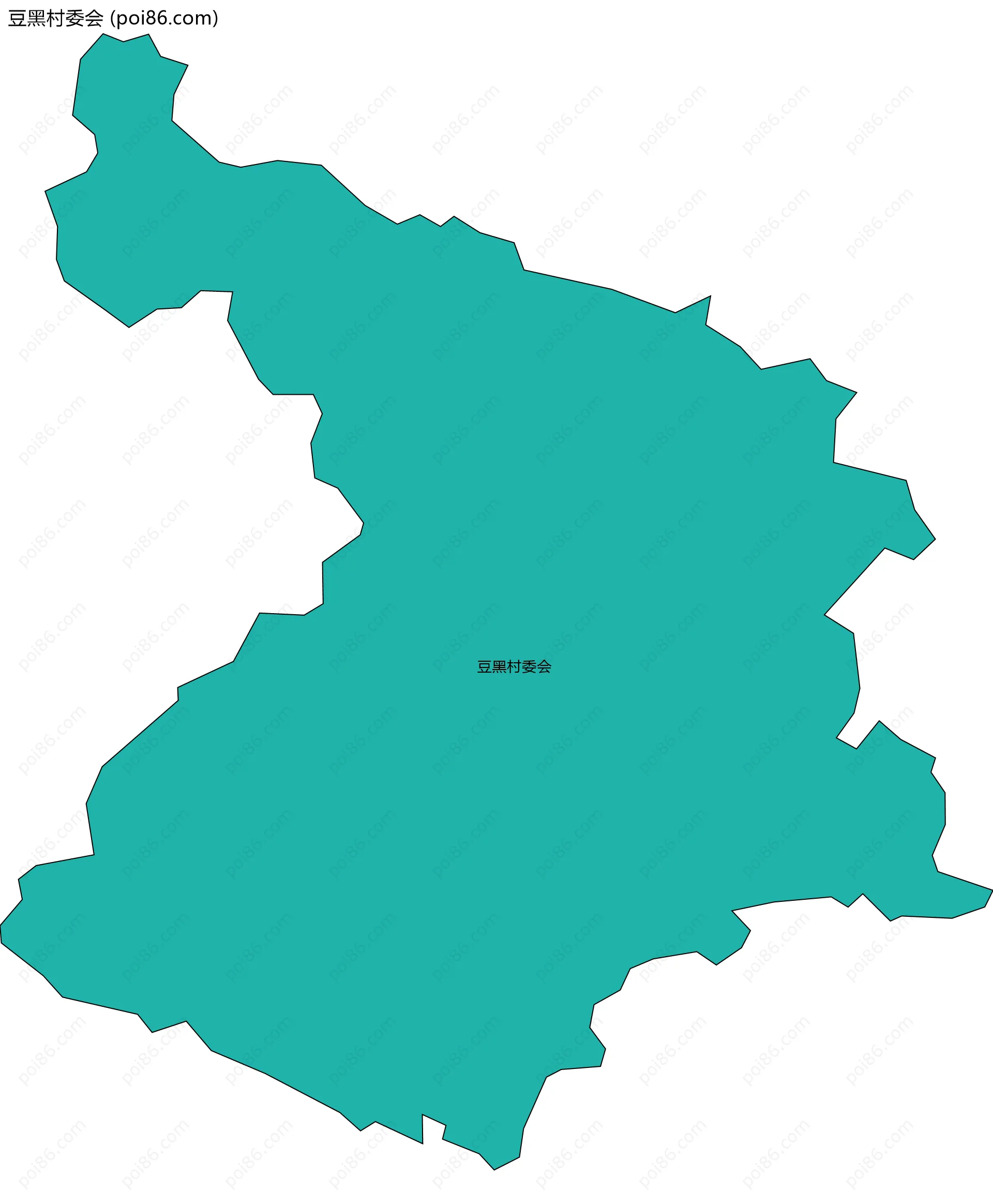 豆黑村委会边界地图