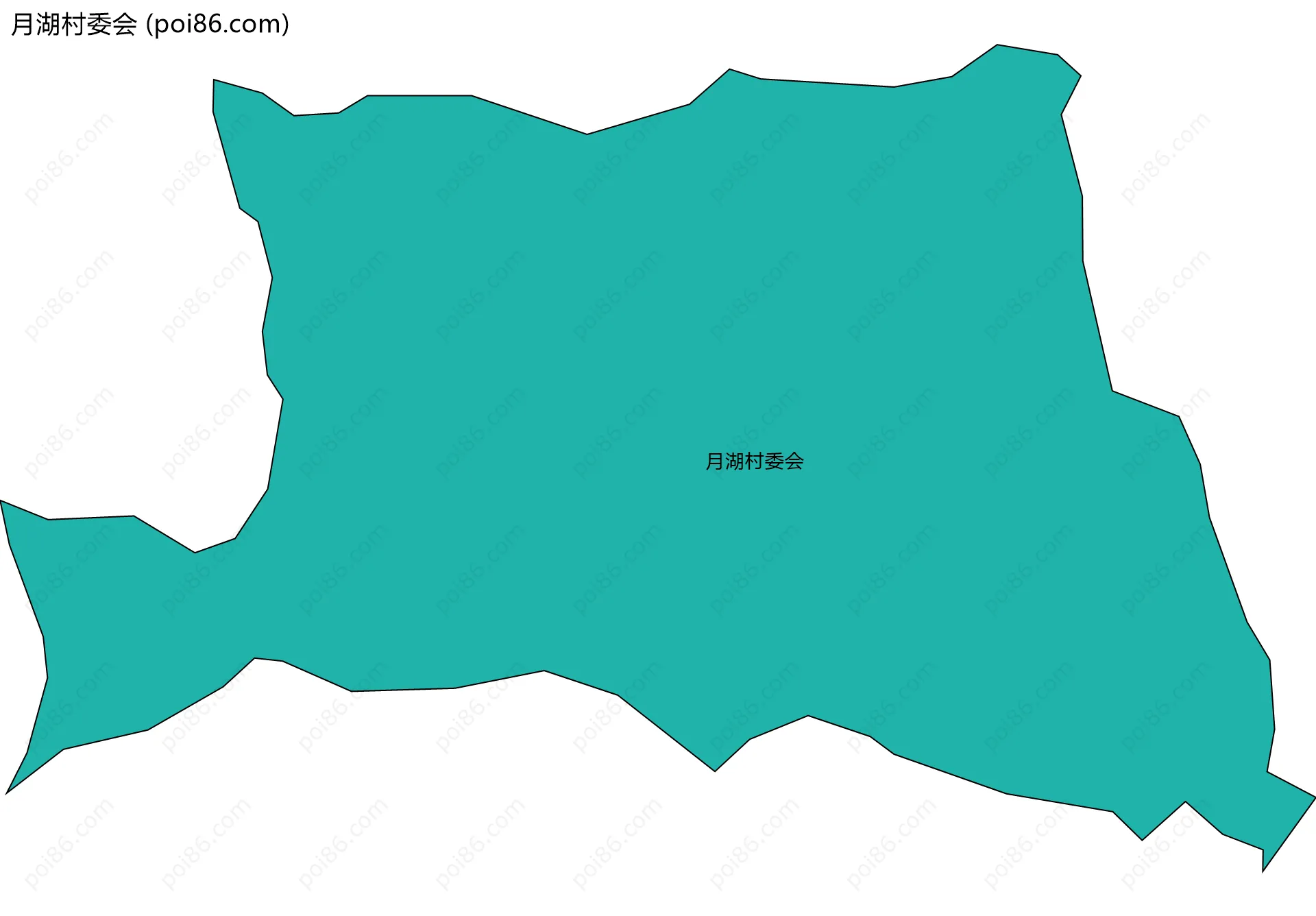 月湖村委会边界地图