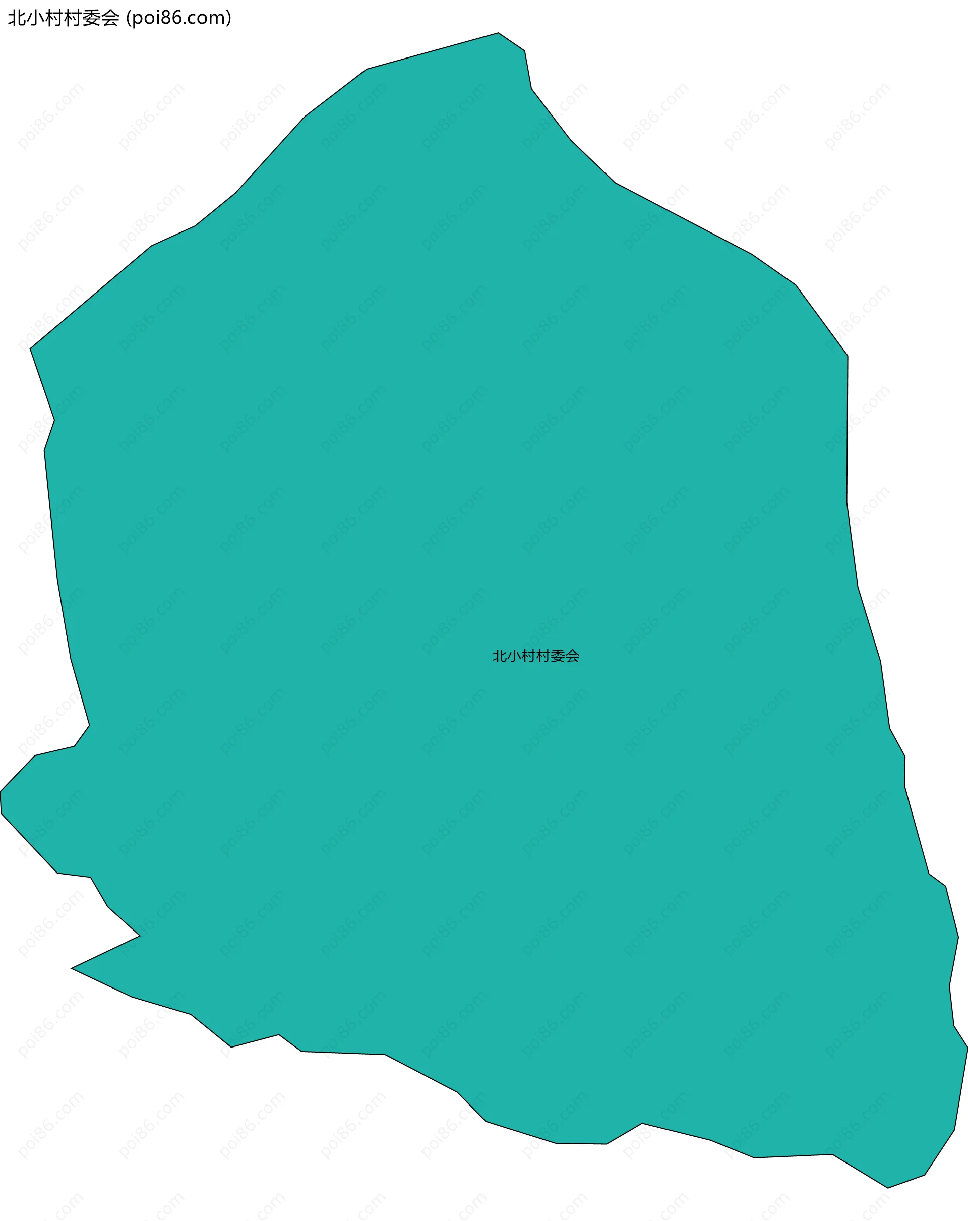 北小村村委会边界地图