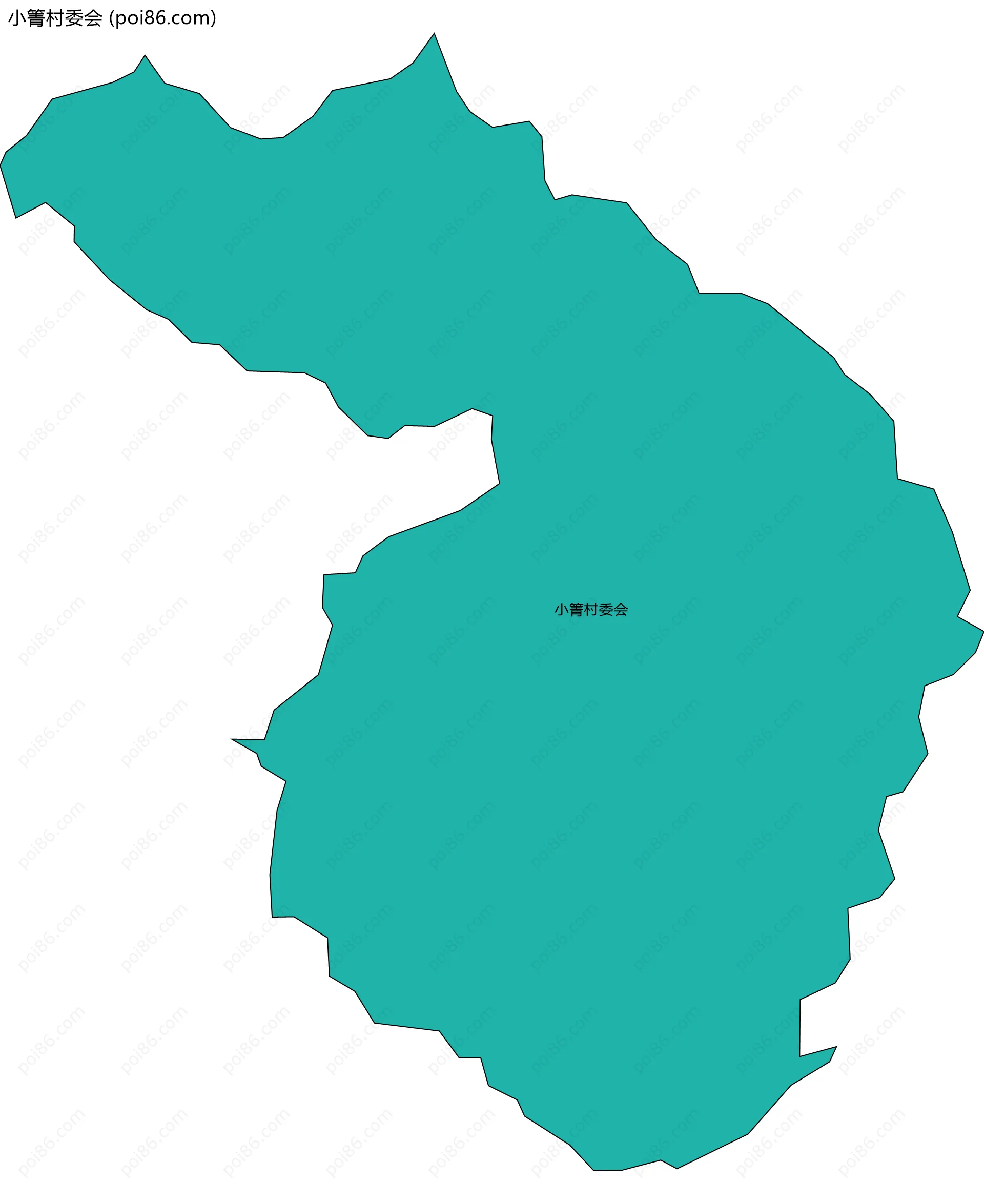 小箐村委会边界地图