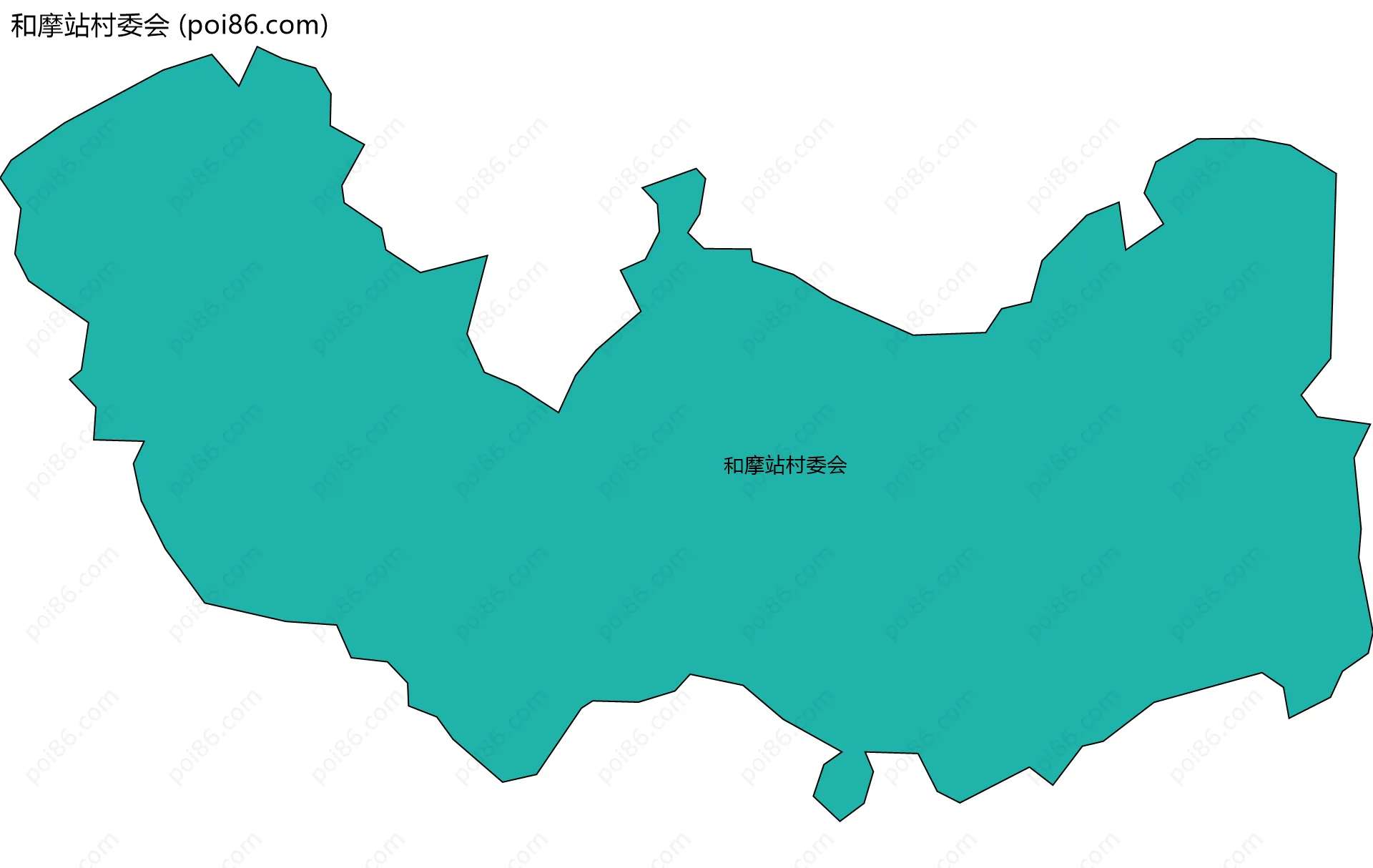 和摩站村委会边界地图