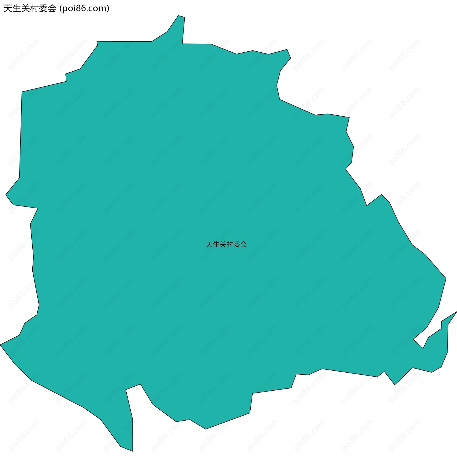 天生关村委会边界地图