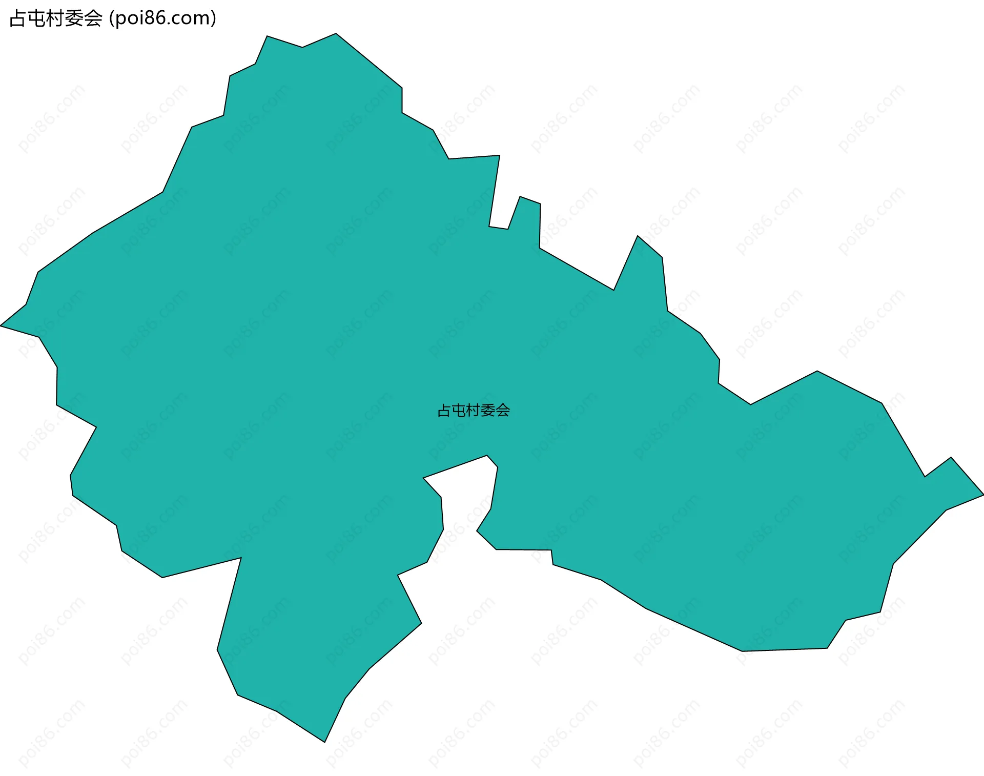 占屯村委会边界地图