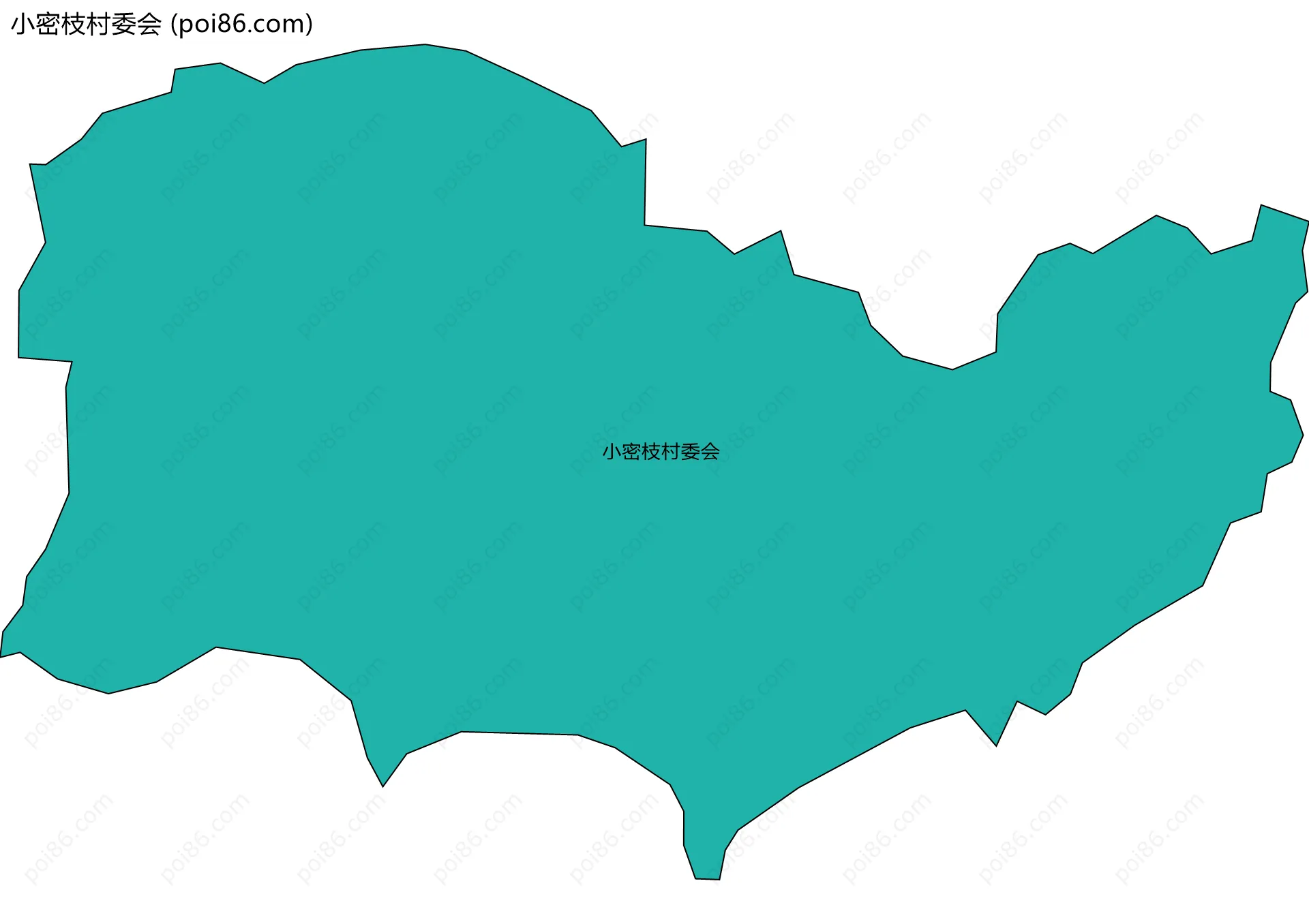 小密枝村委会边界地图