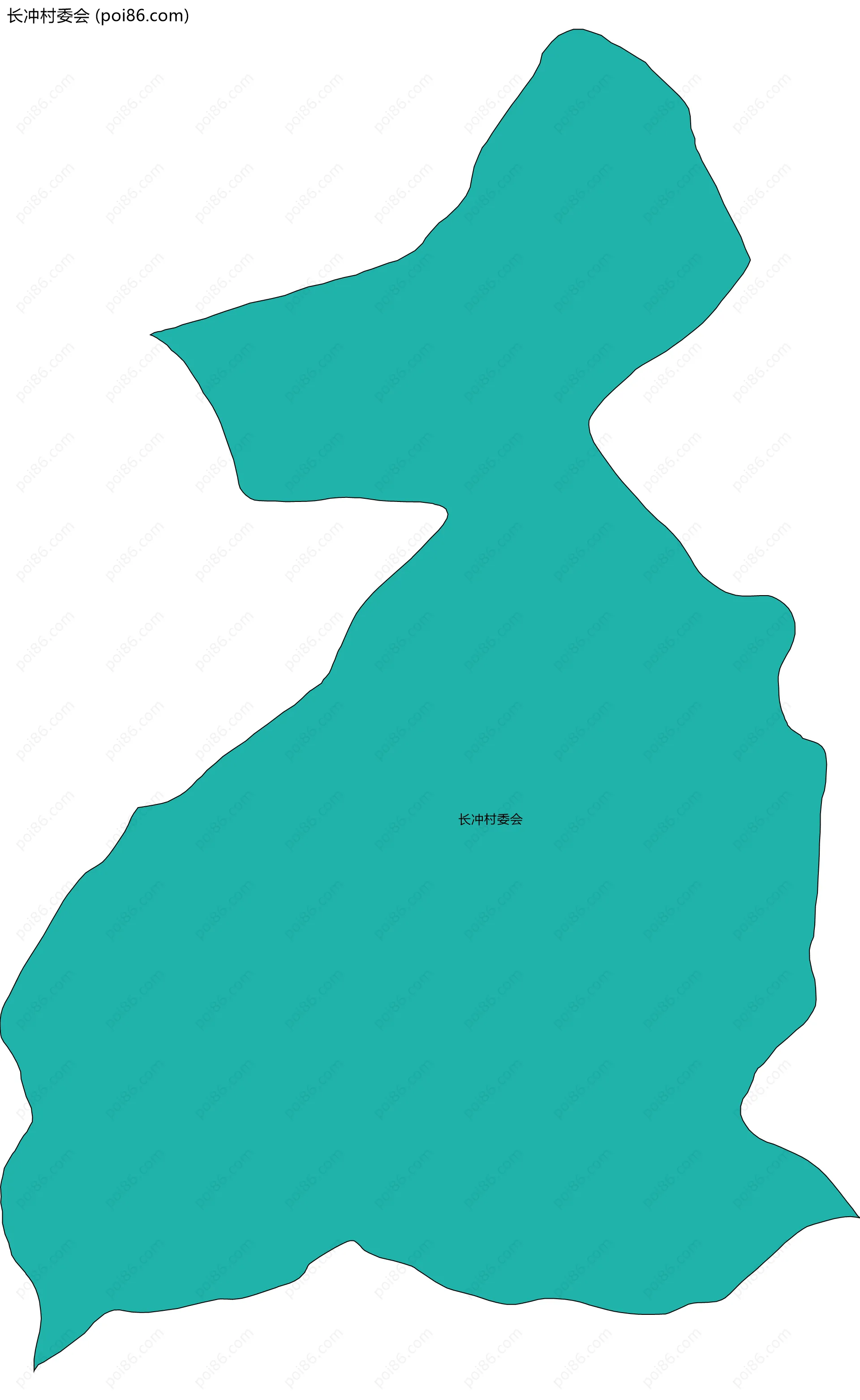 长冲村委会边界地图