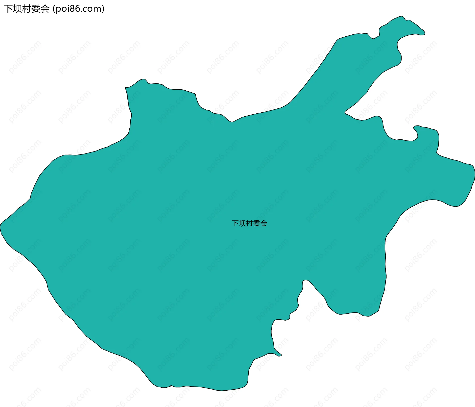 下坝村委会边界地图