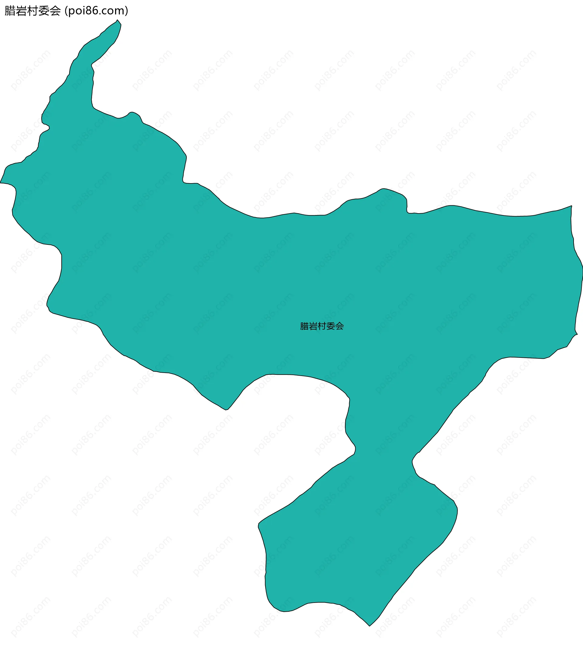 腊岩村委会边界地图