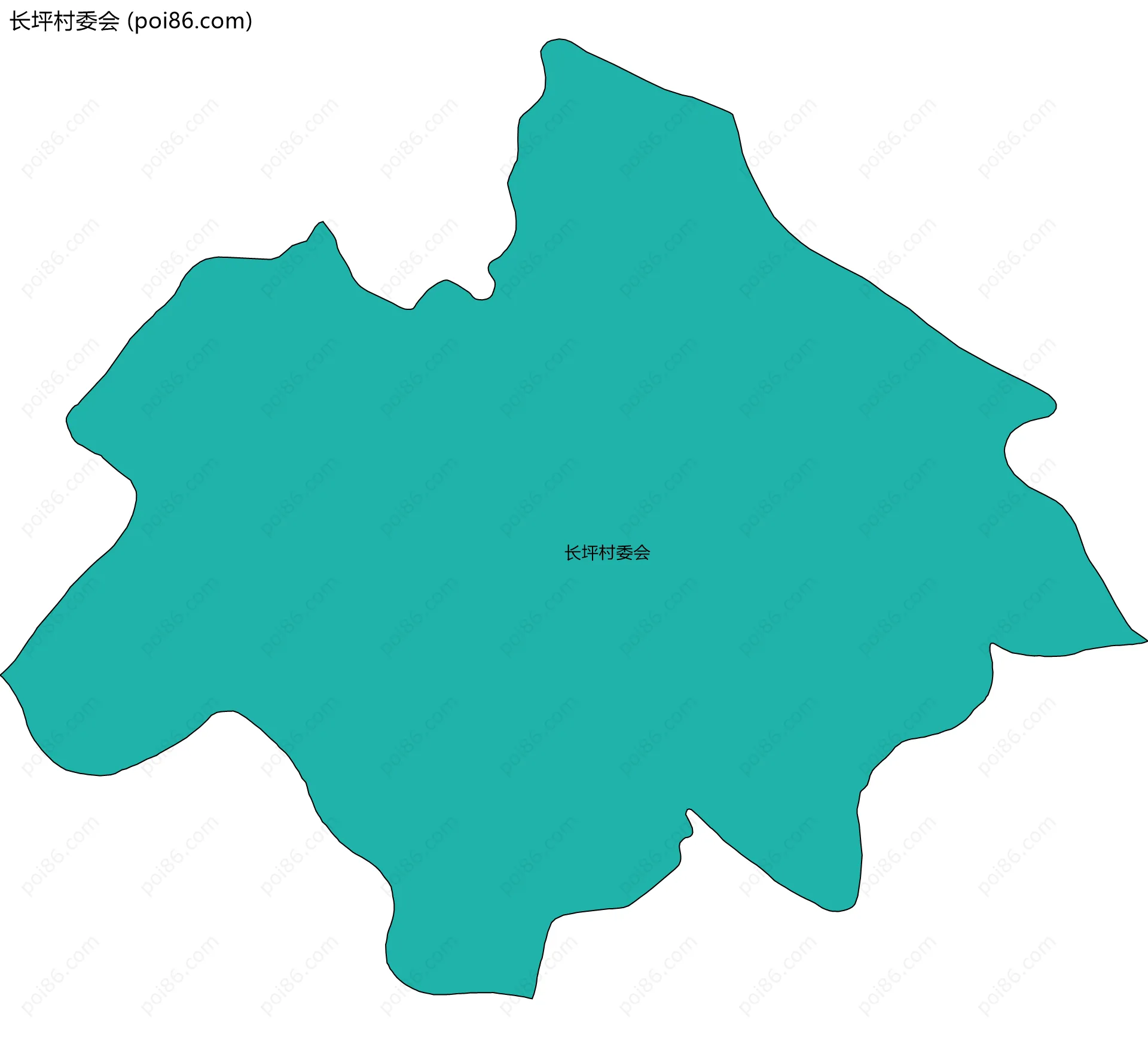长坪村委会边界地图