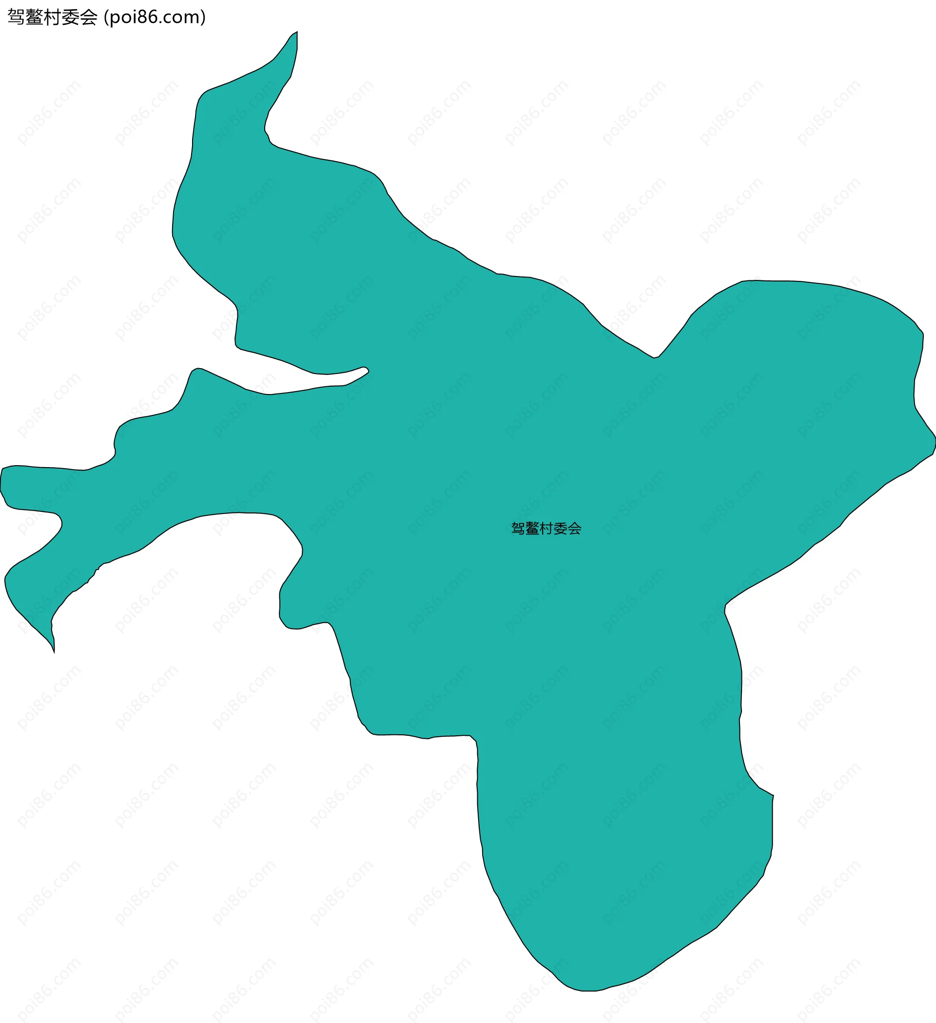 驾鳌村委会边界地图