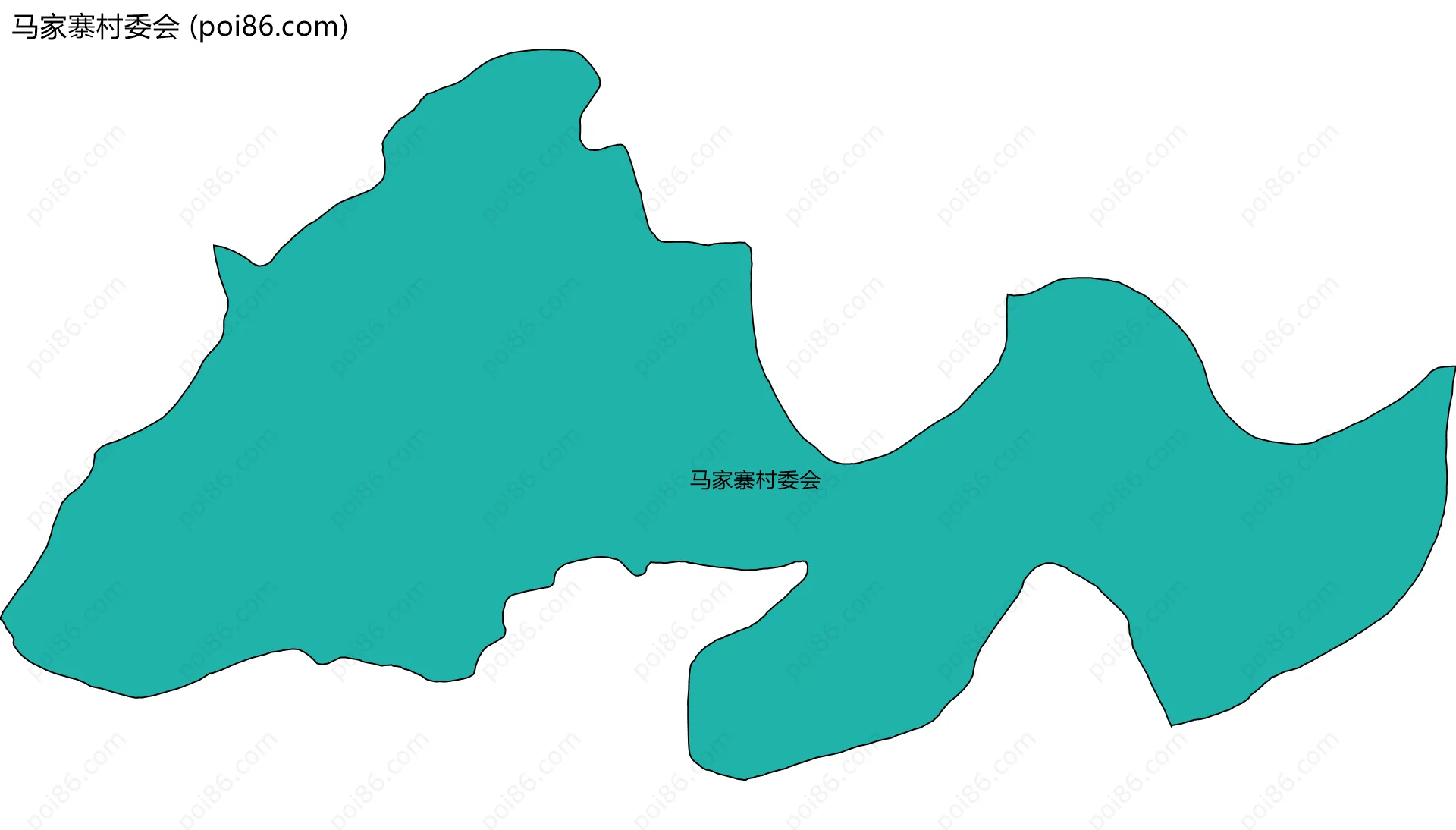 马家寨村委会边界地图
