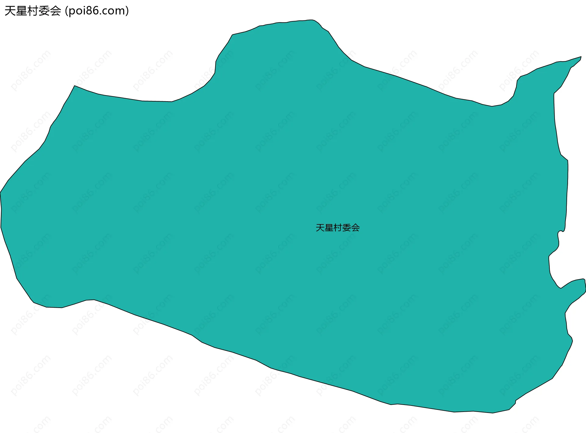 天星村委会边界地图