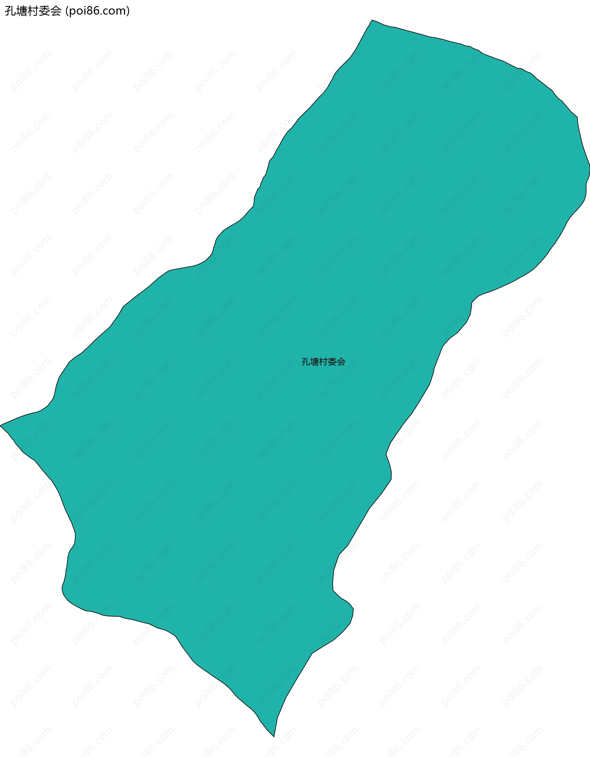 孔塘村委会边界地图