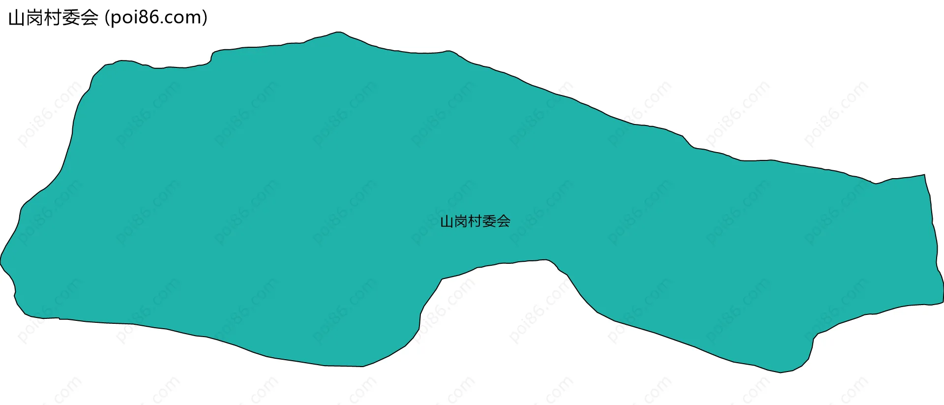 山岗村委会边界地图