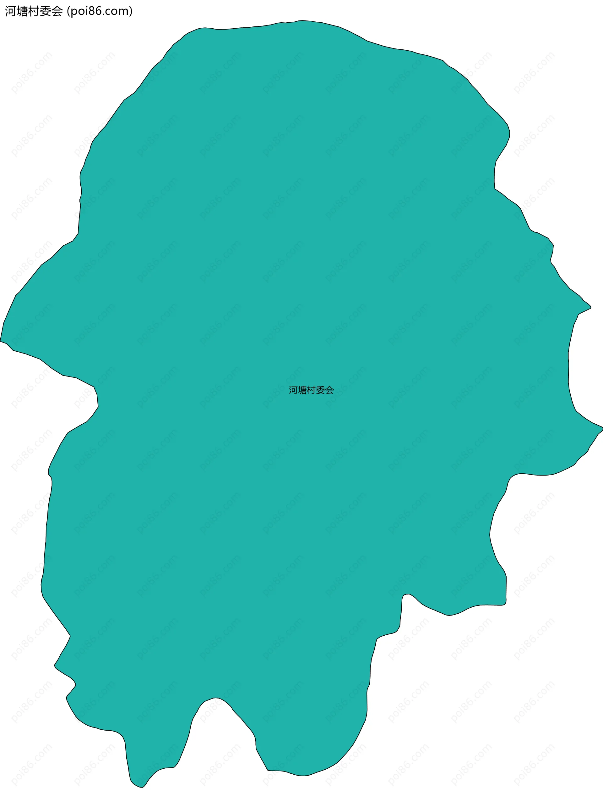 河塘村委会边界地图