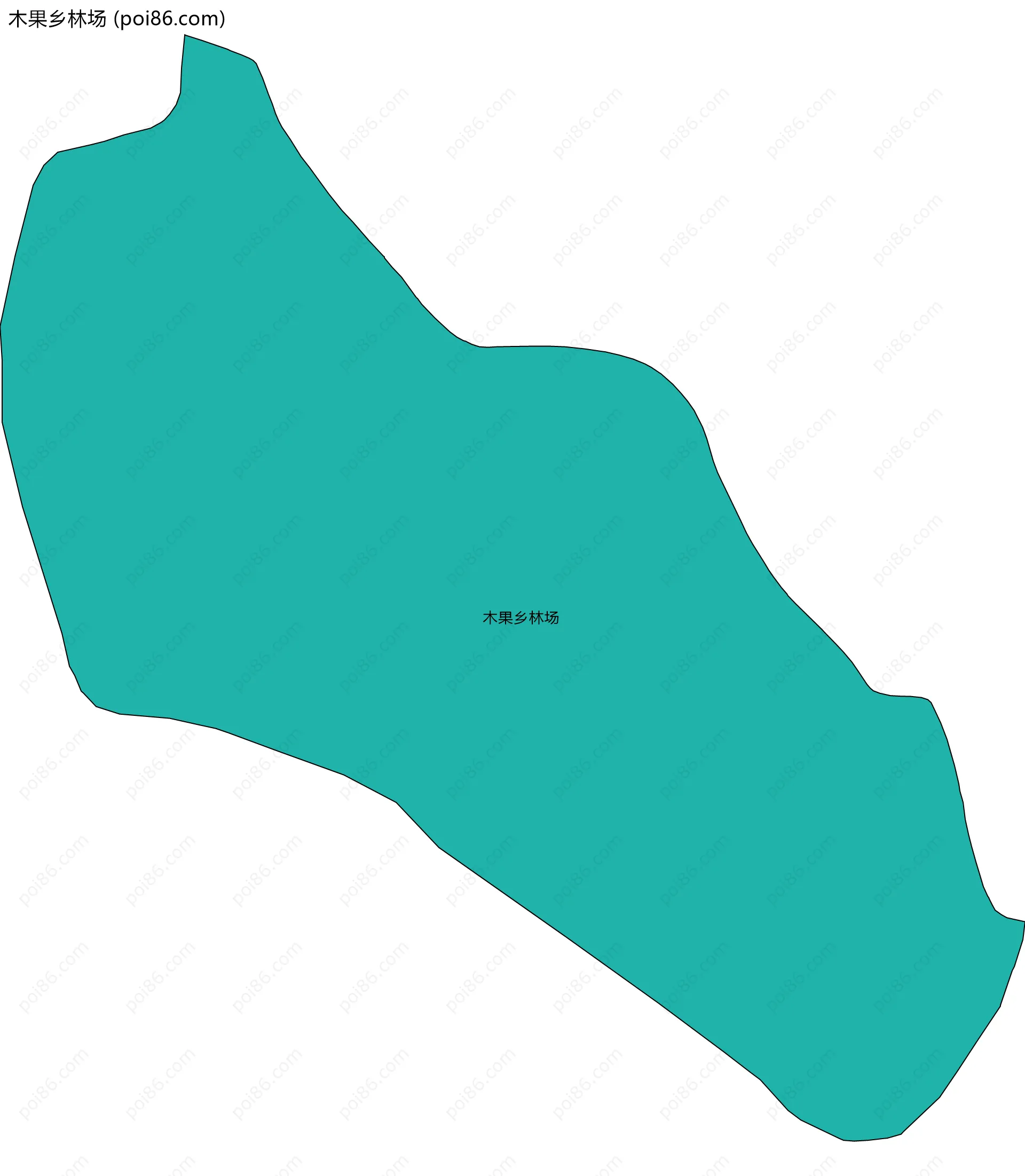 木果乡林场边界地图