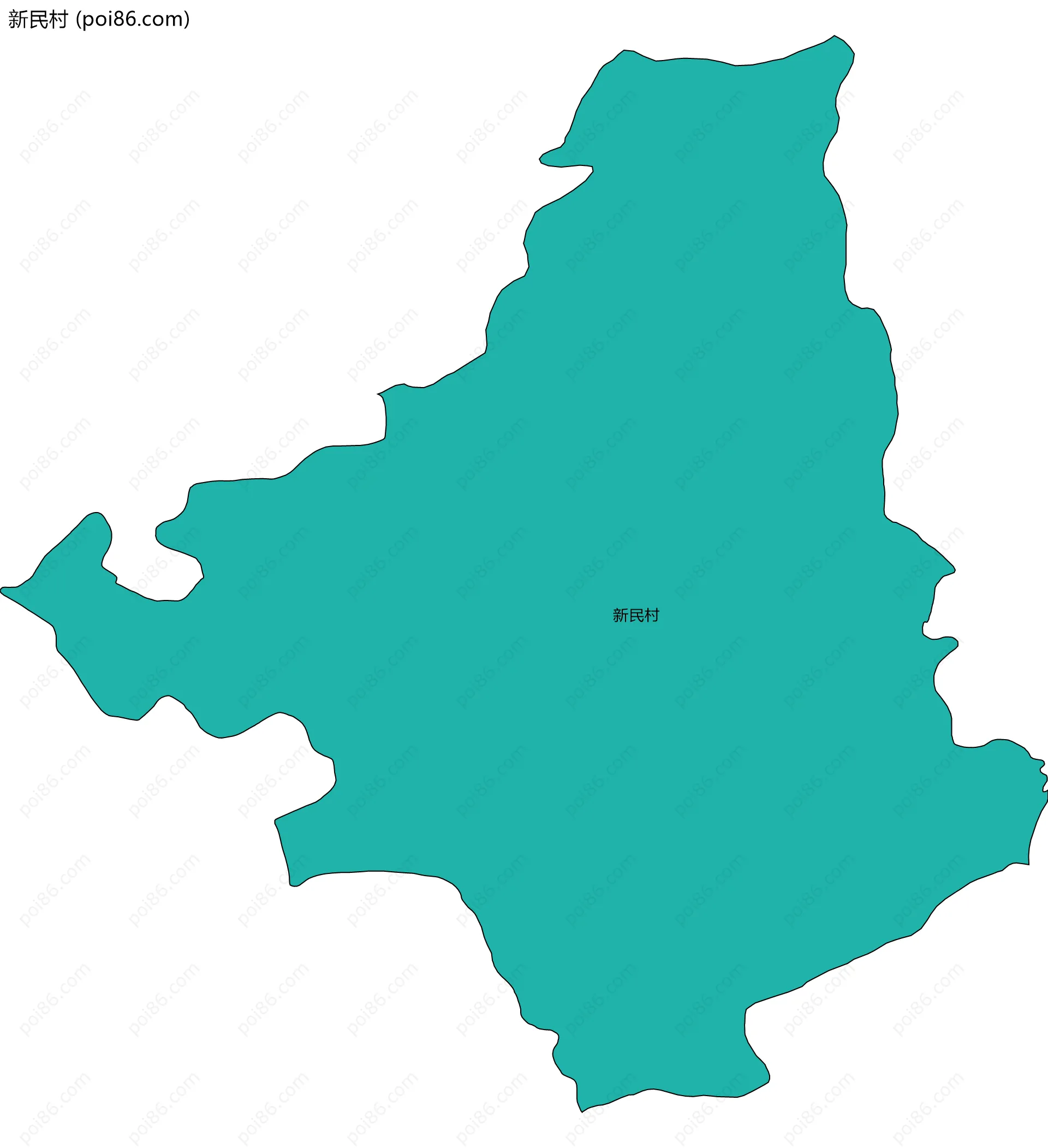 新民村边界地图