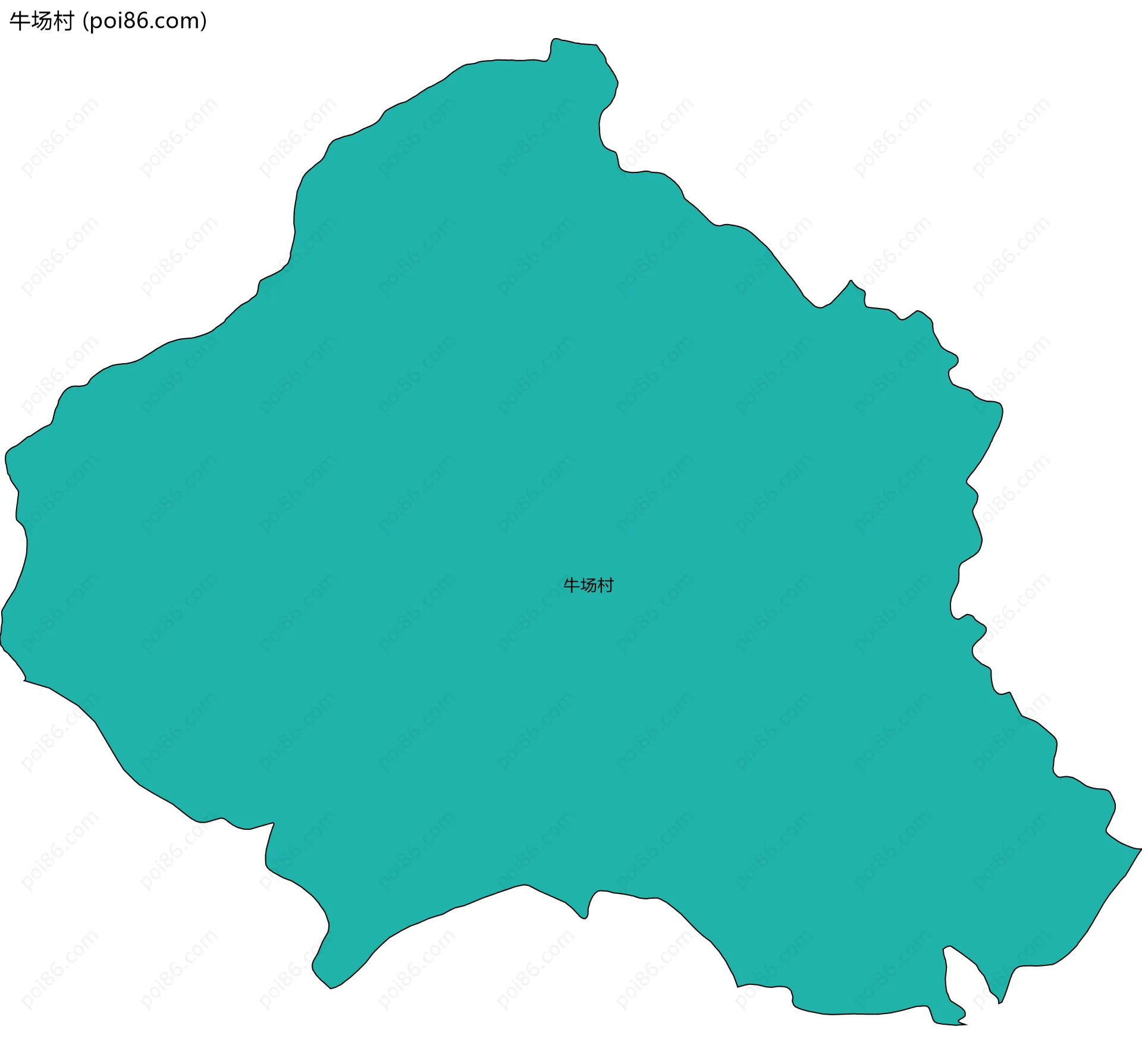牛场村边界地图