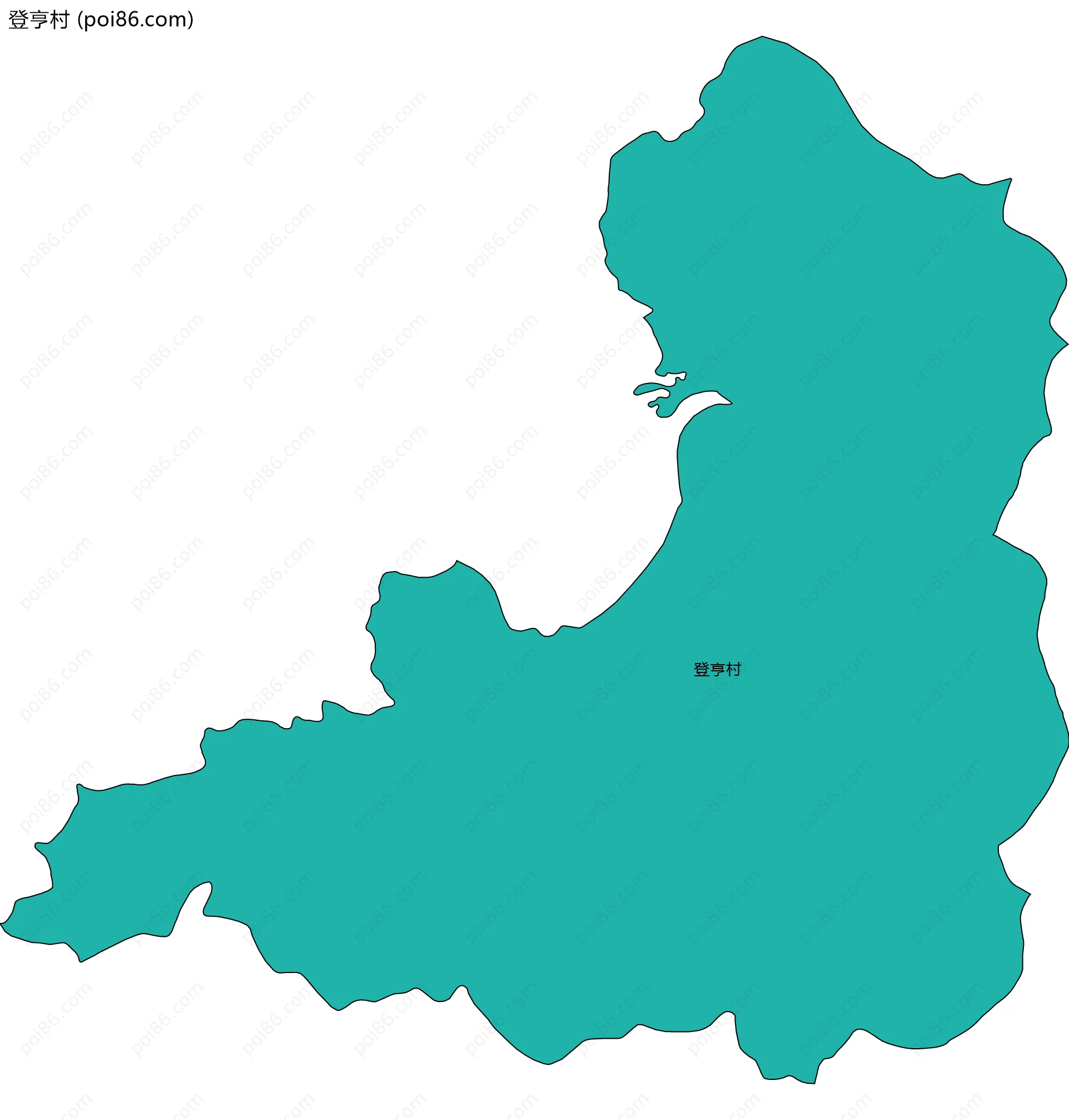登亨村边界地图