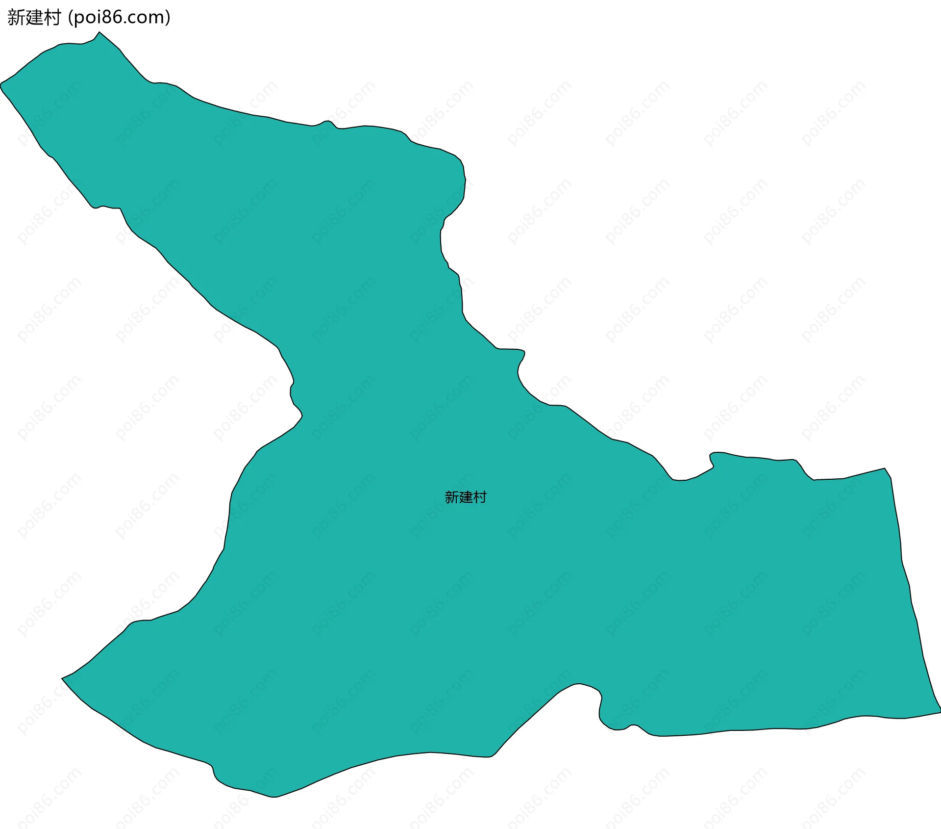 新建村边界地图