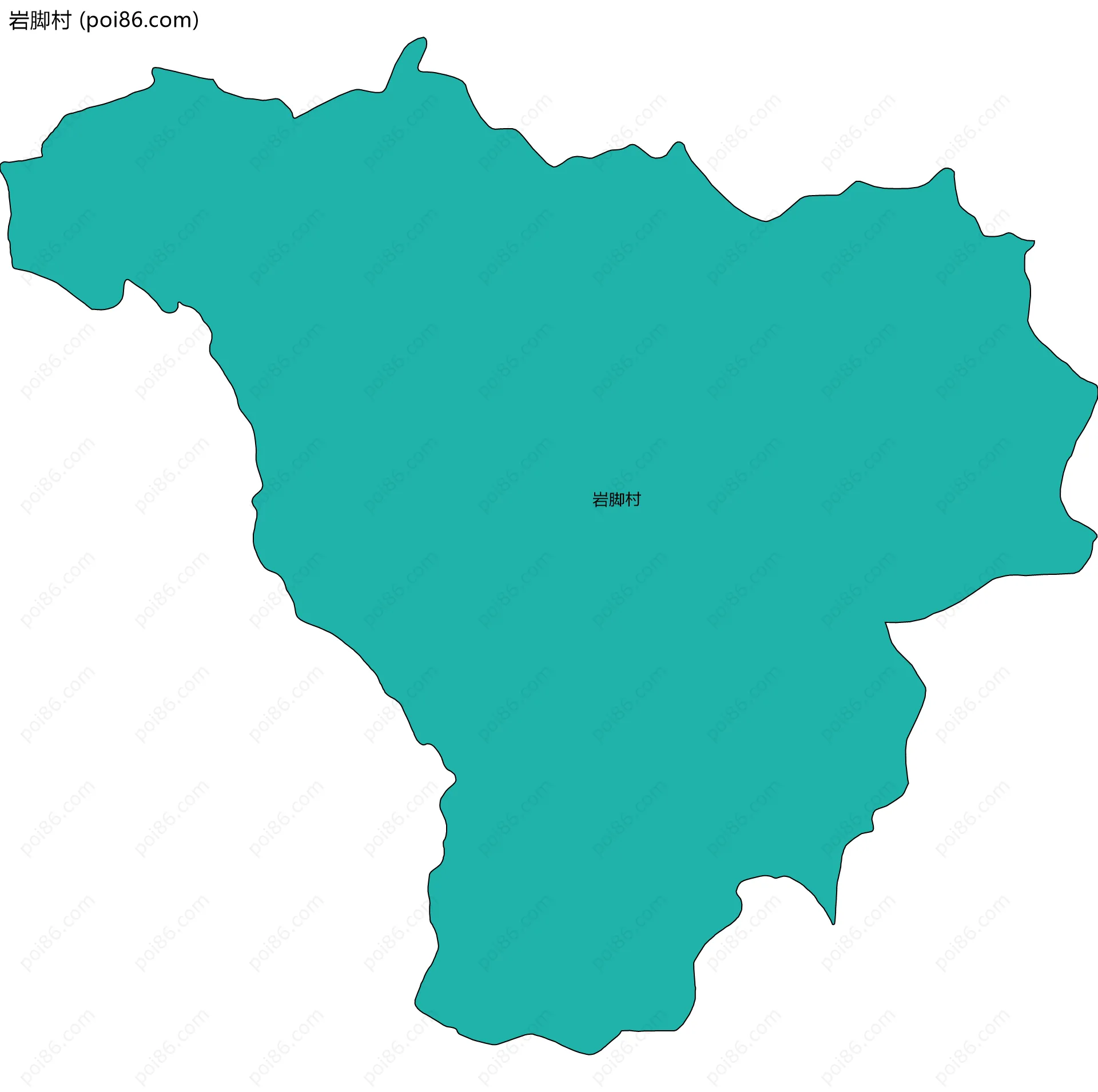 岩脚村边界地图