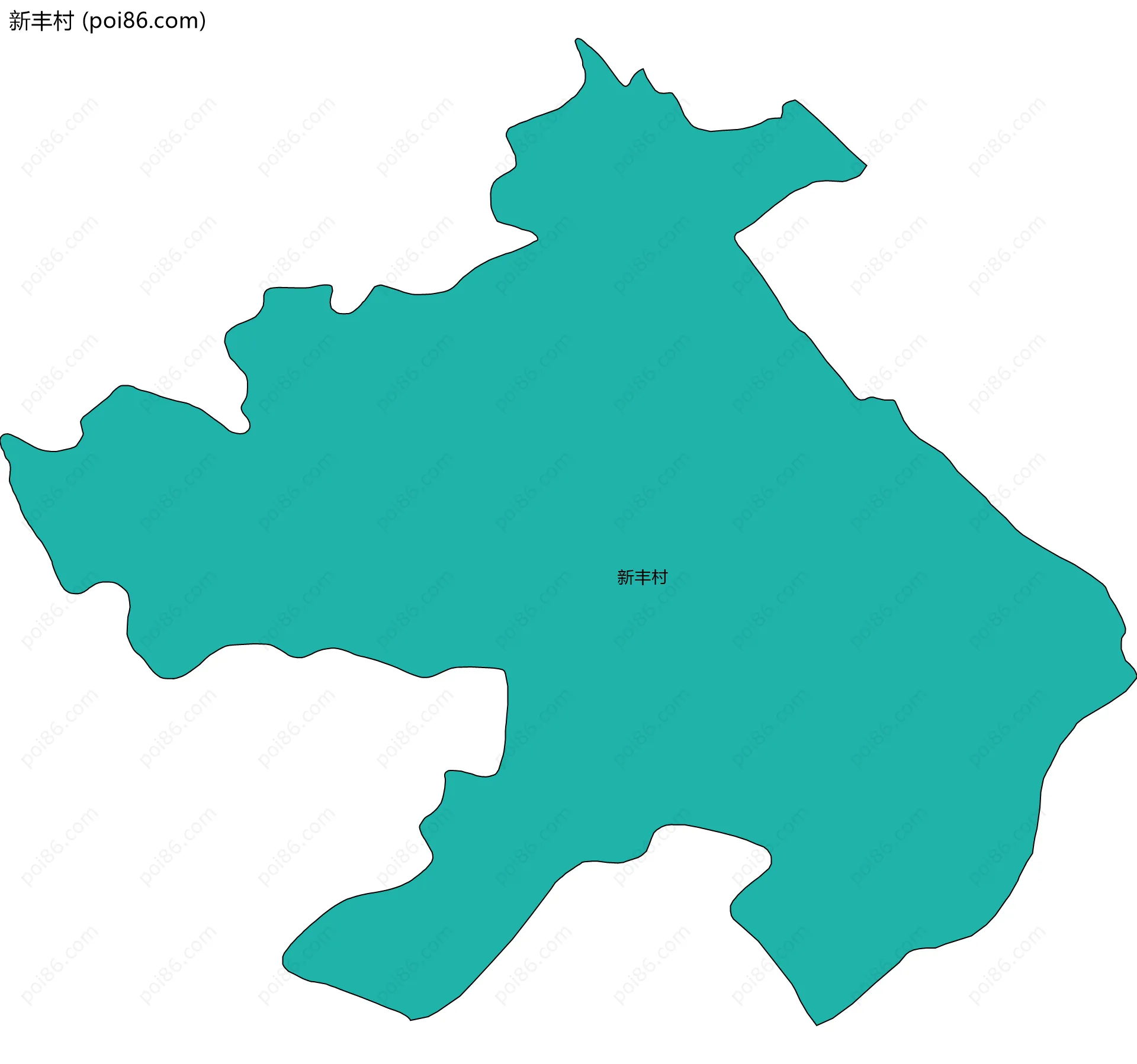 新丰村边界地图