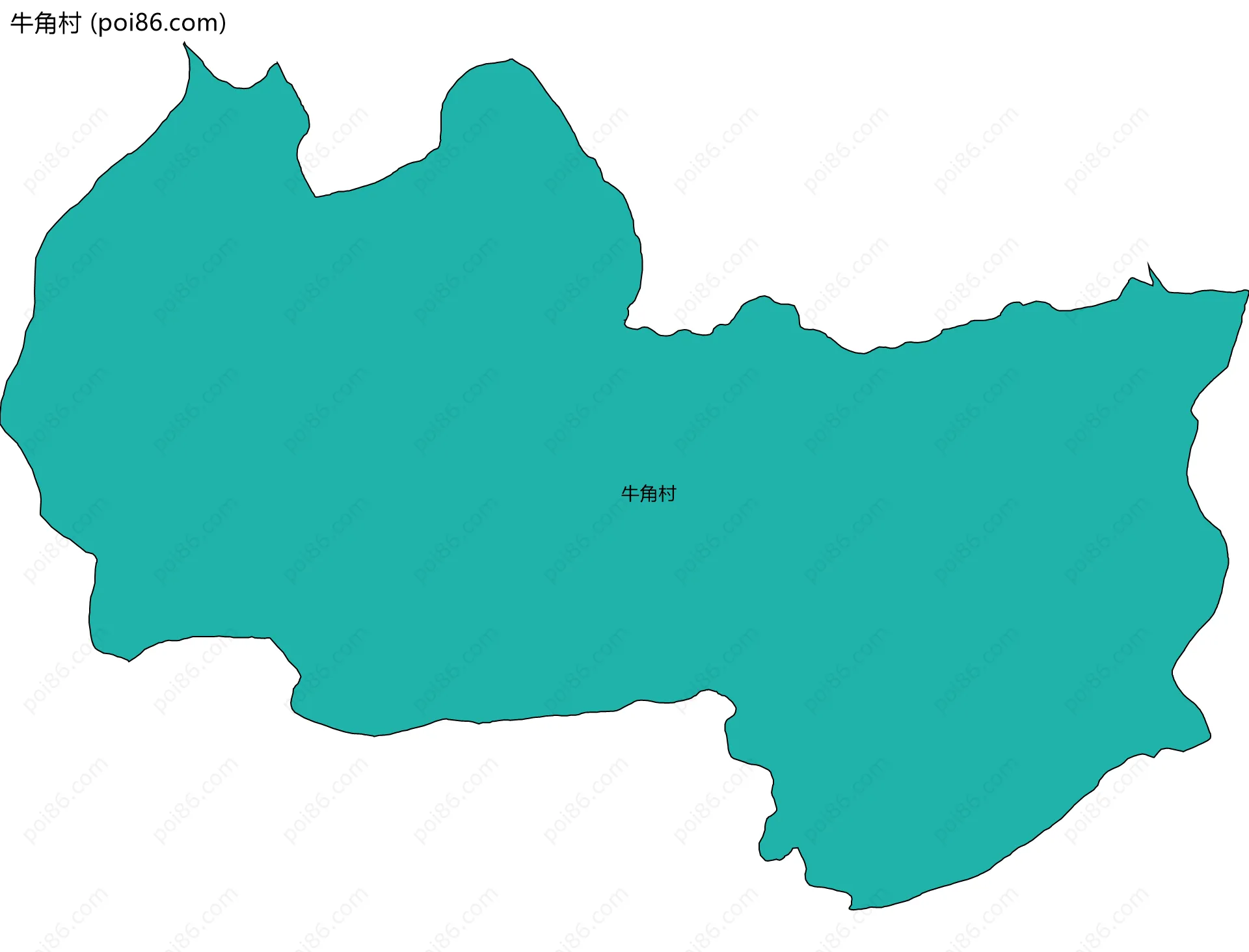 牛角村边界地图