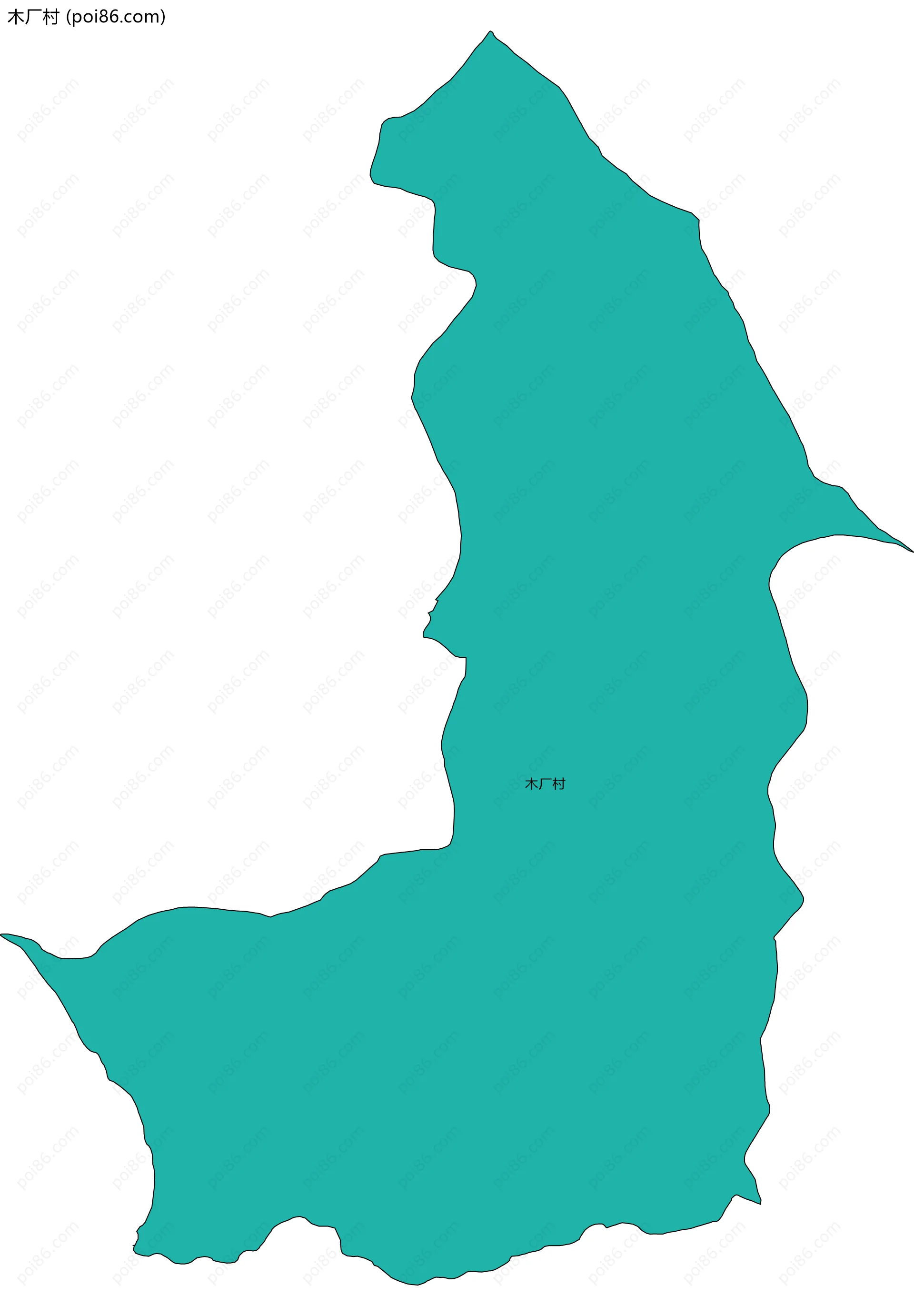 木厂村边界地图