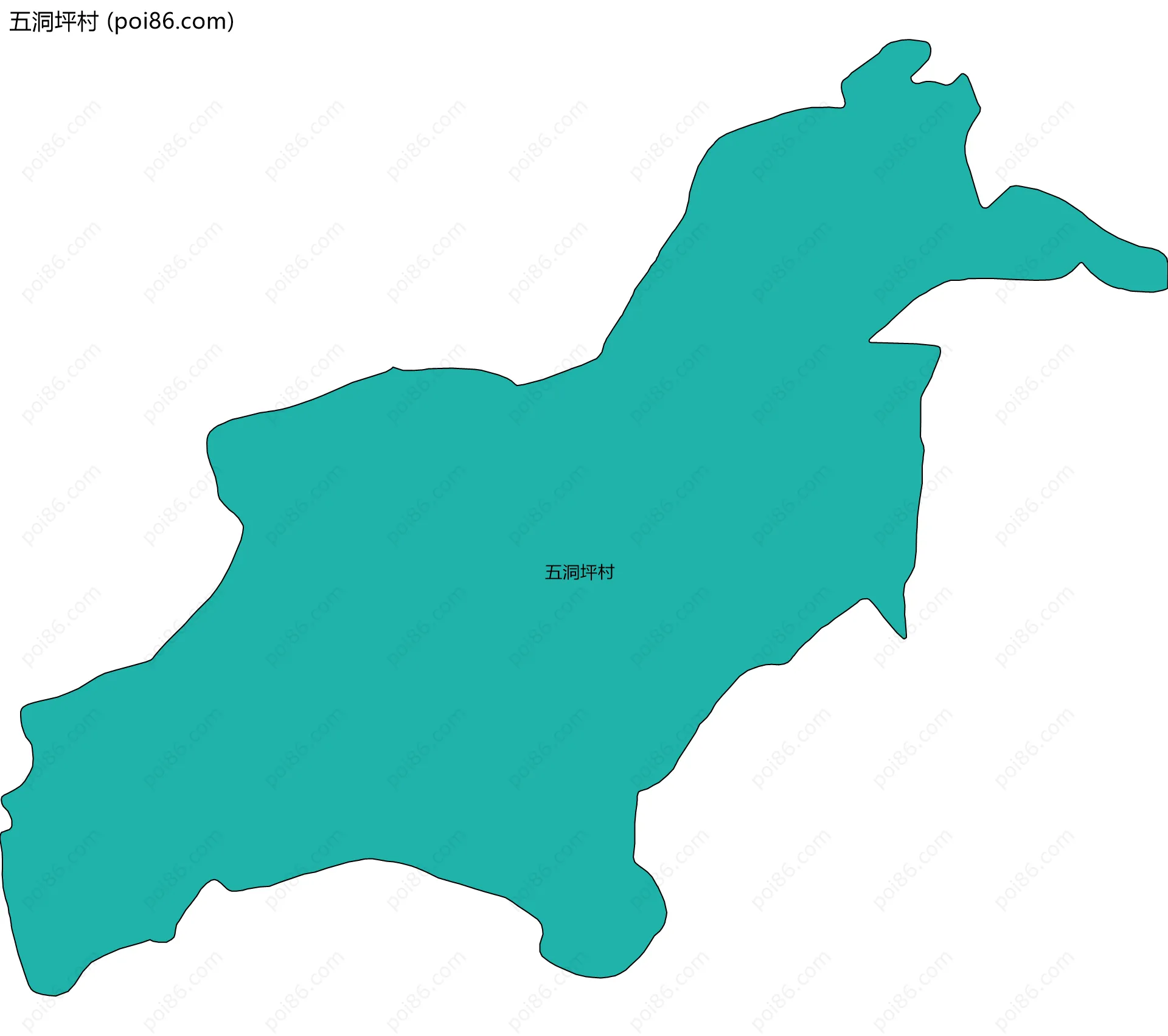 五洞坪村边界地图