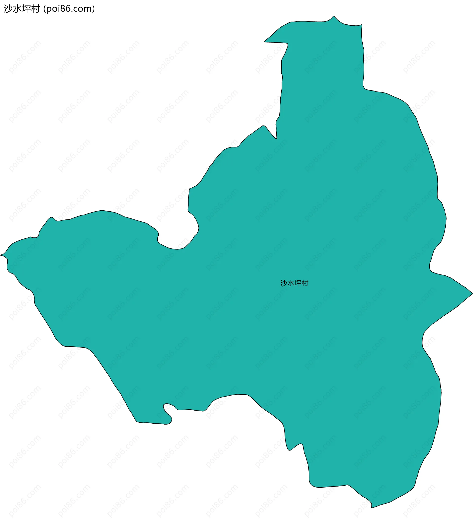 沙水坪村边界地图