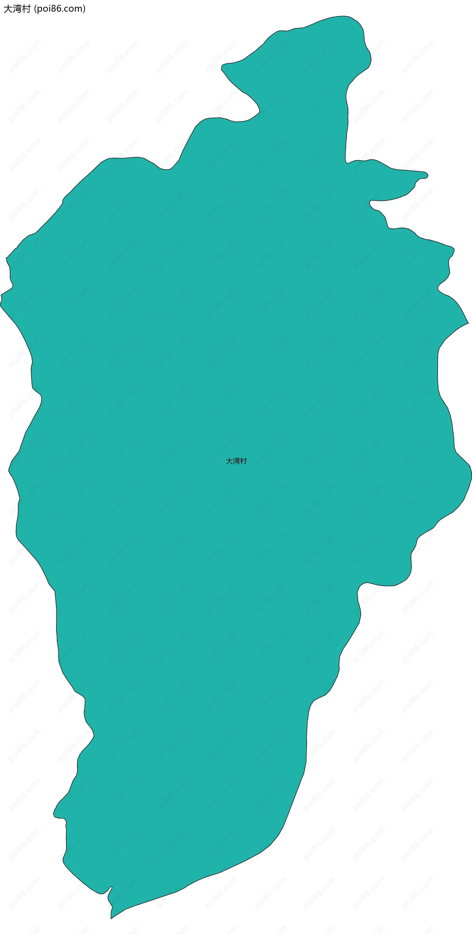 大湾村边界地图