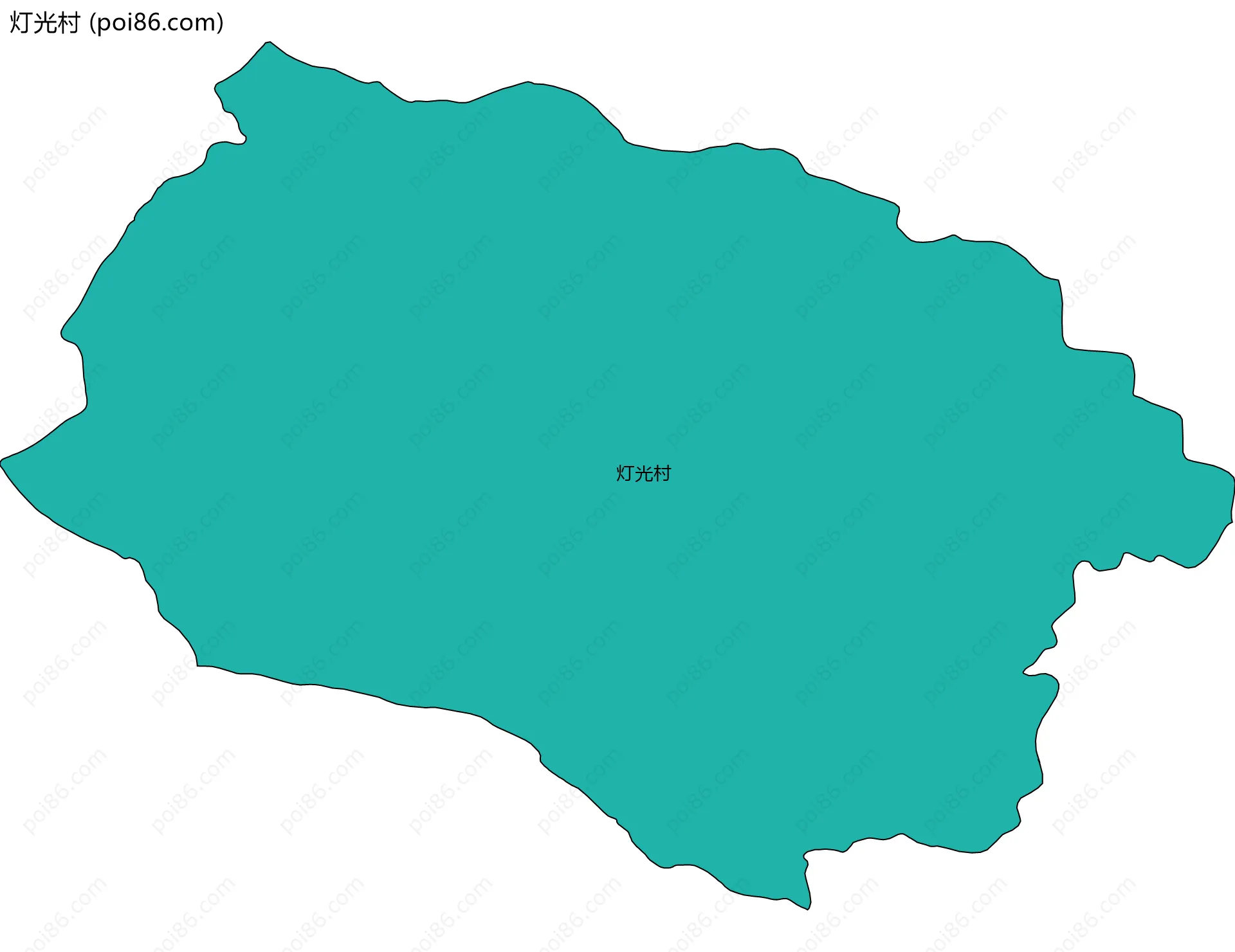 灯光村边界地图