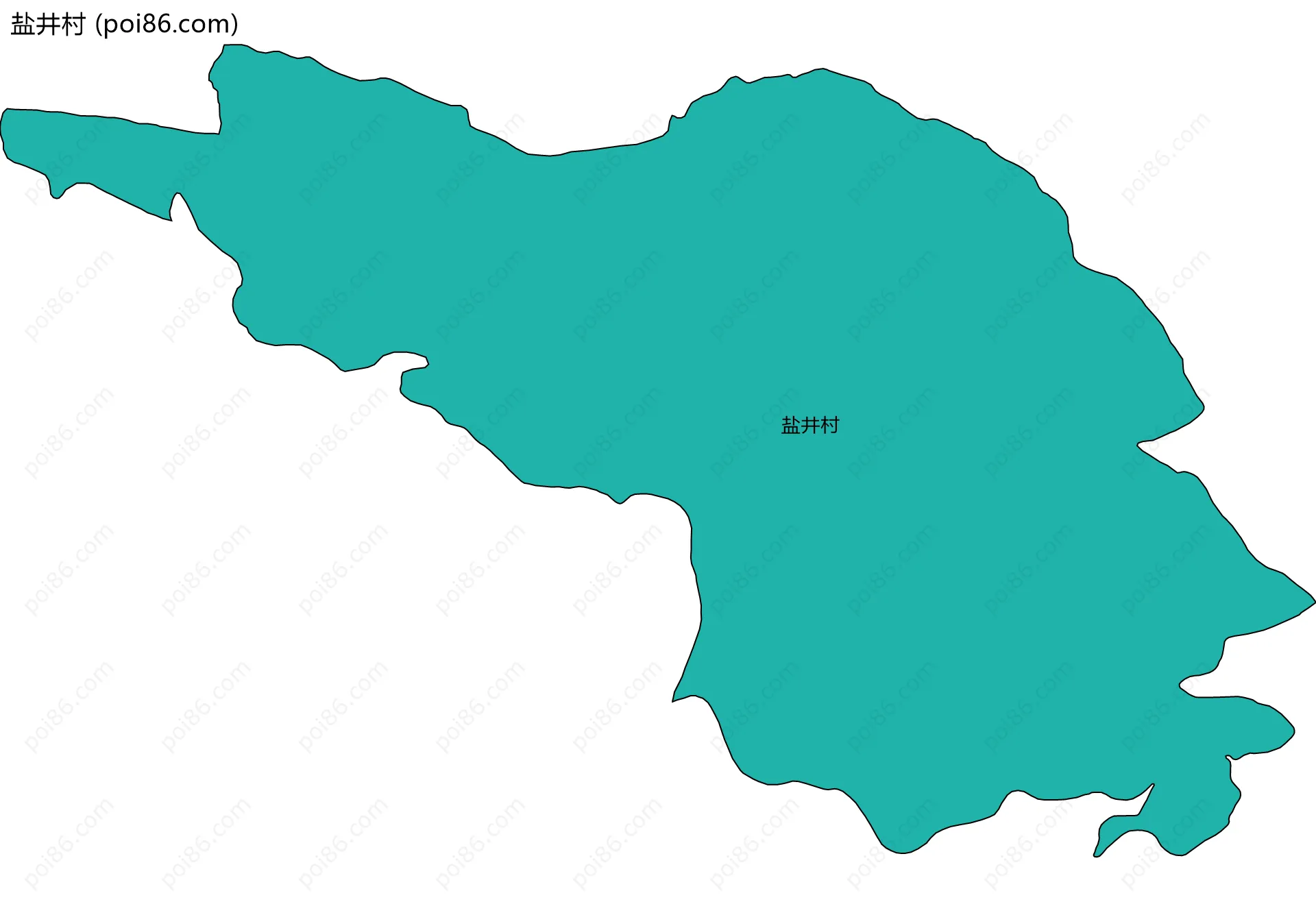 盐井村边界地图
