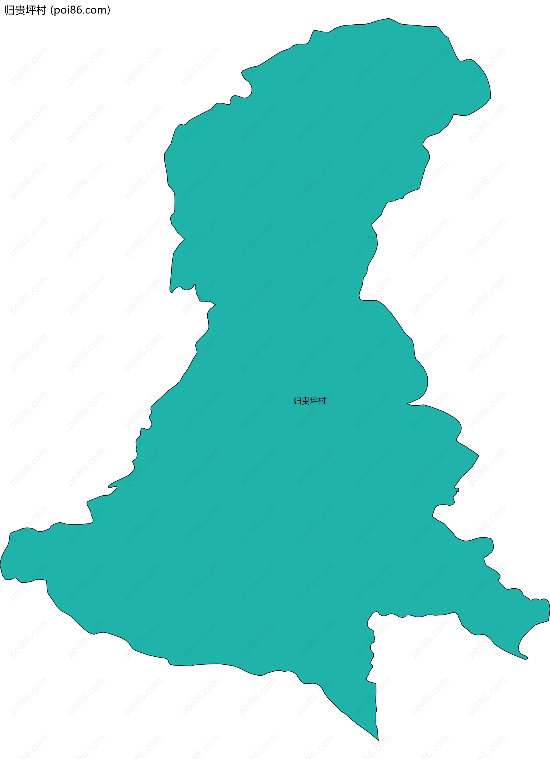 归贵坪村边界地图