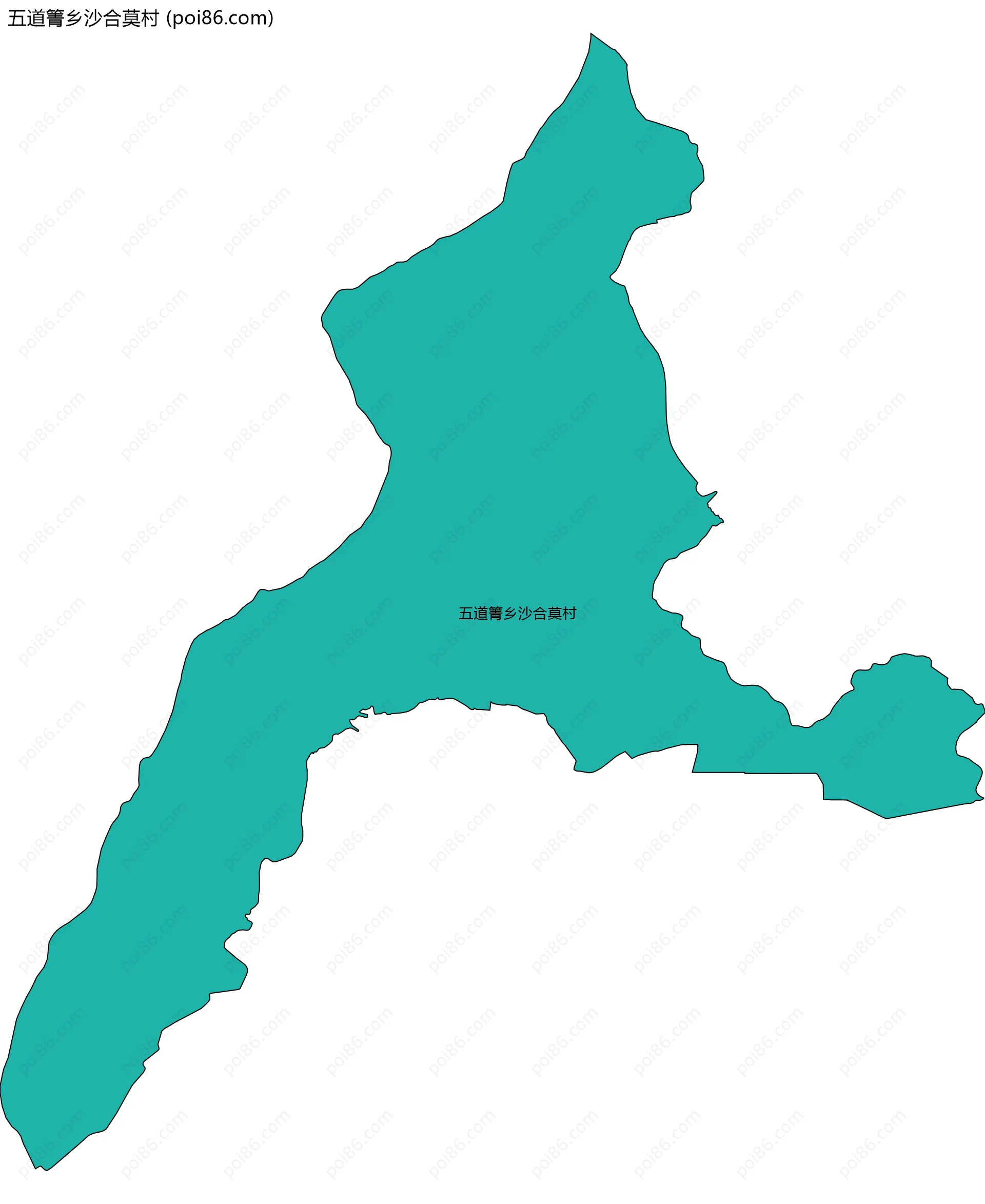 五道箐乡沙合莫村边界地图