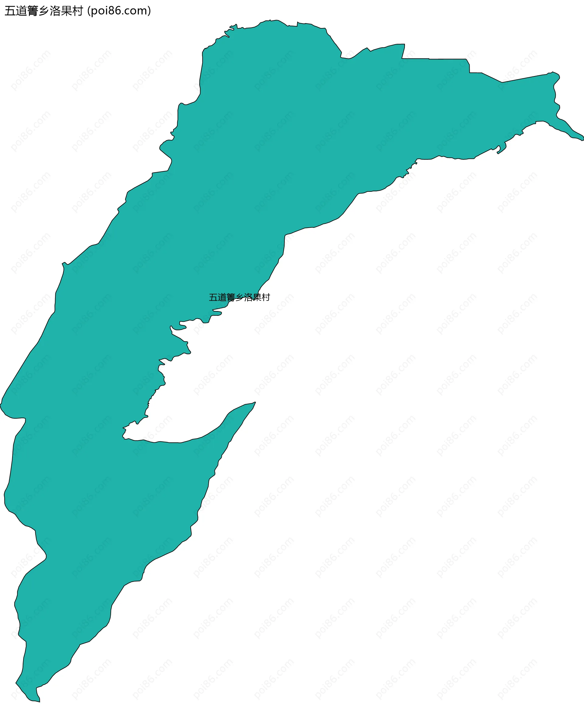 五道箐乡洛果村边界地图