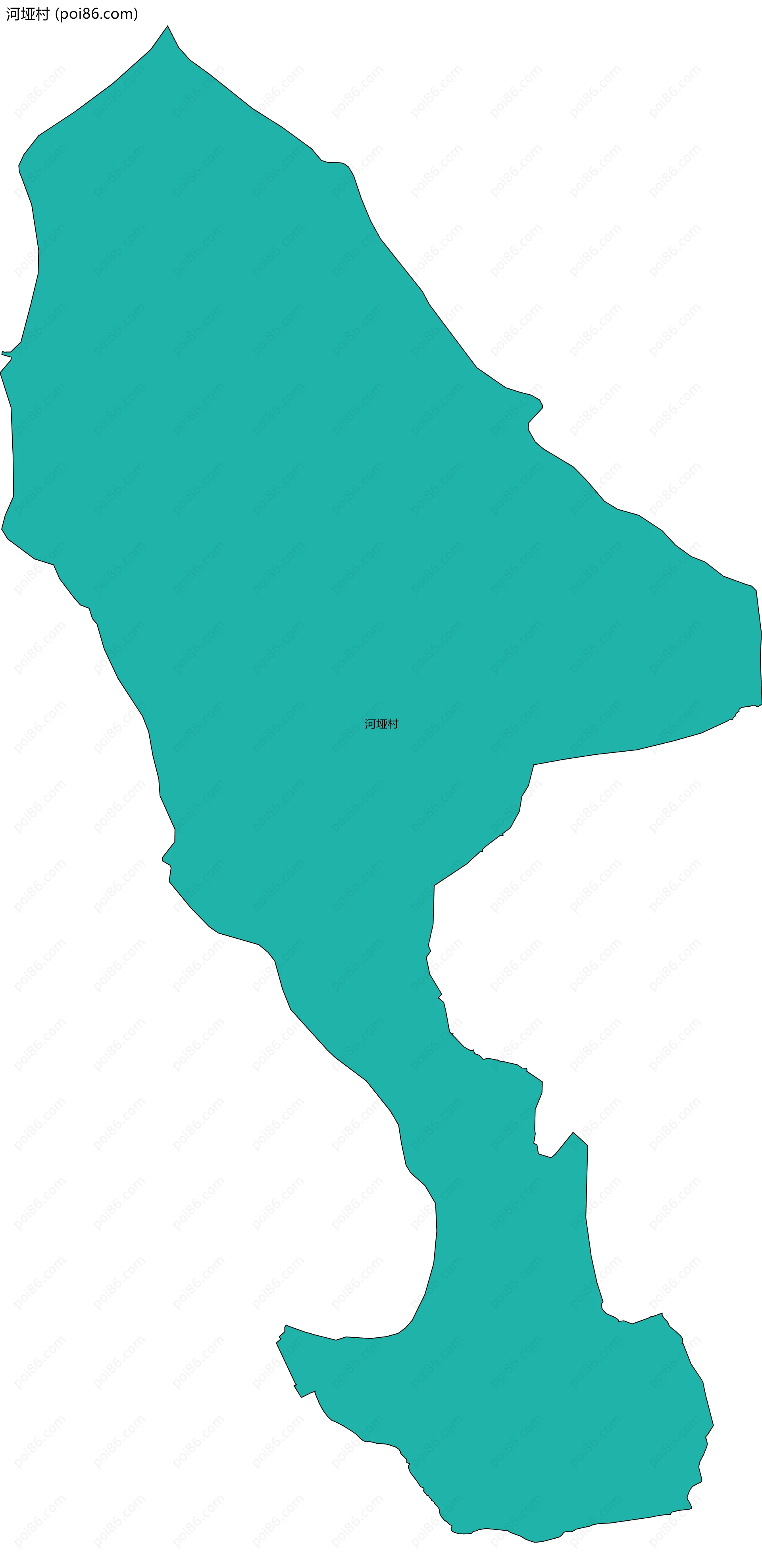 河垭村边界地图