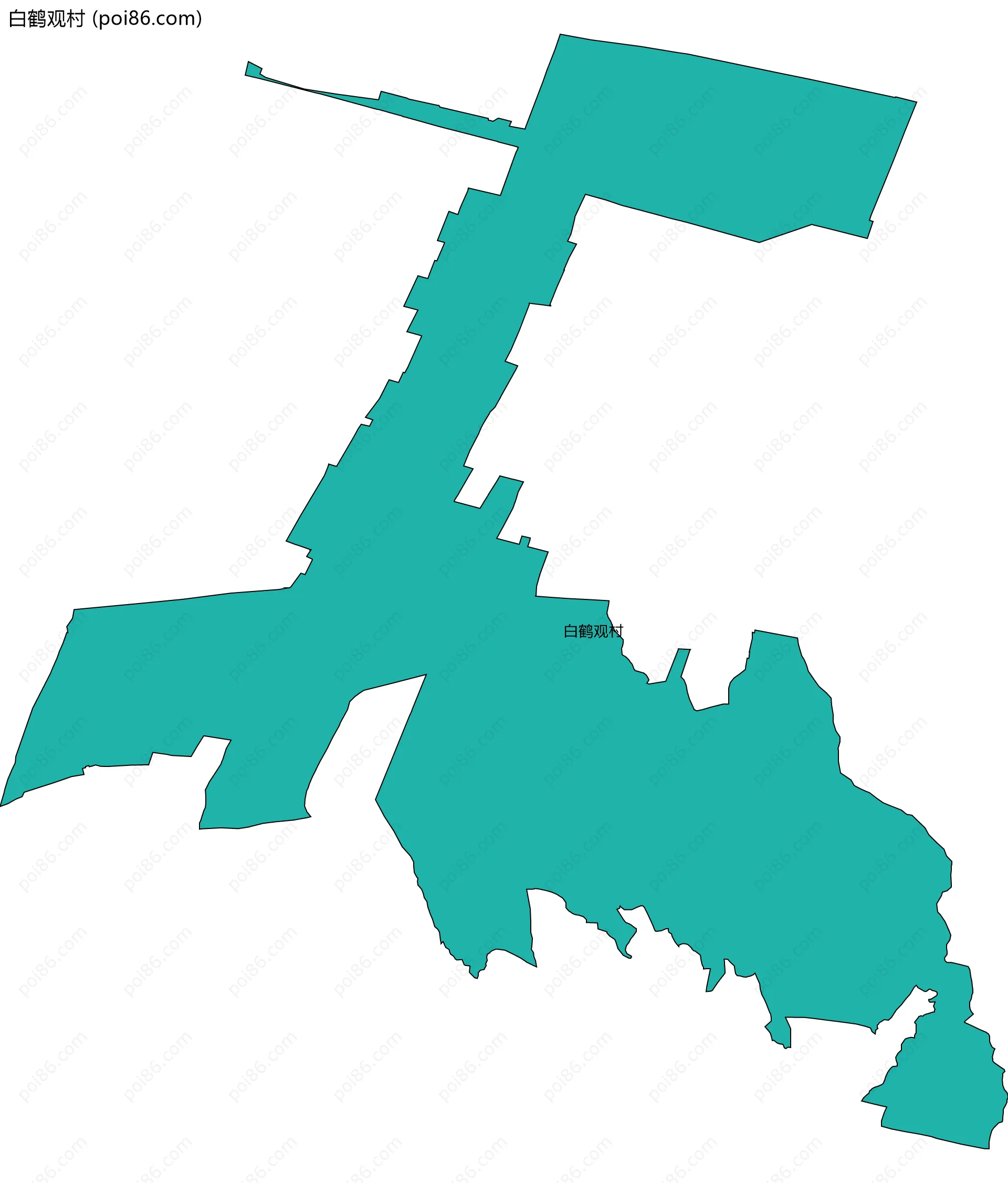 白鹤观村边界地图