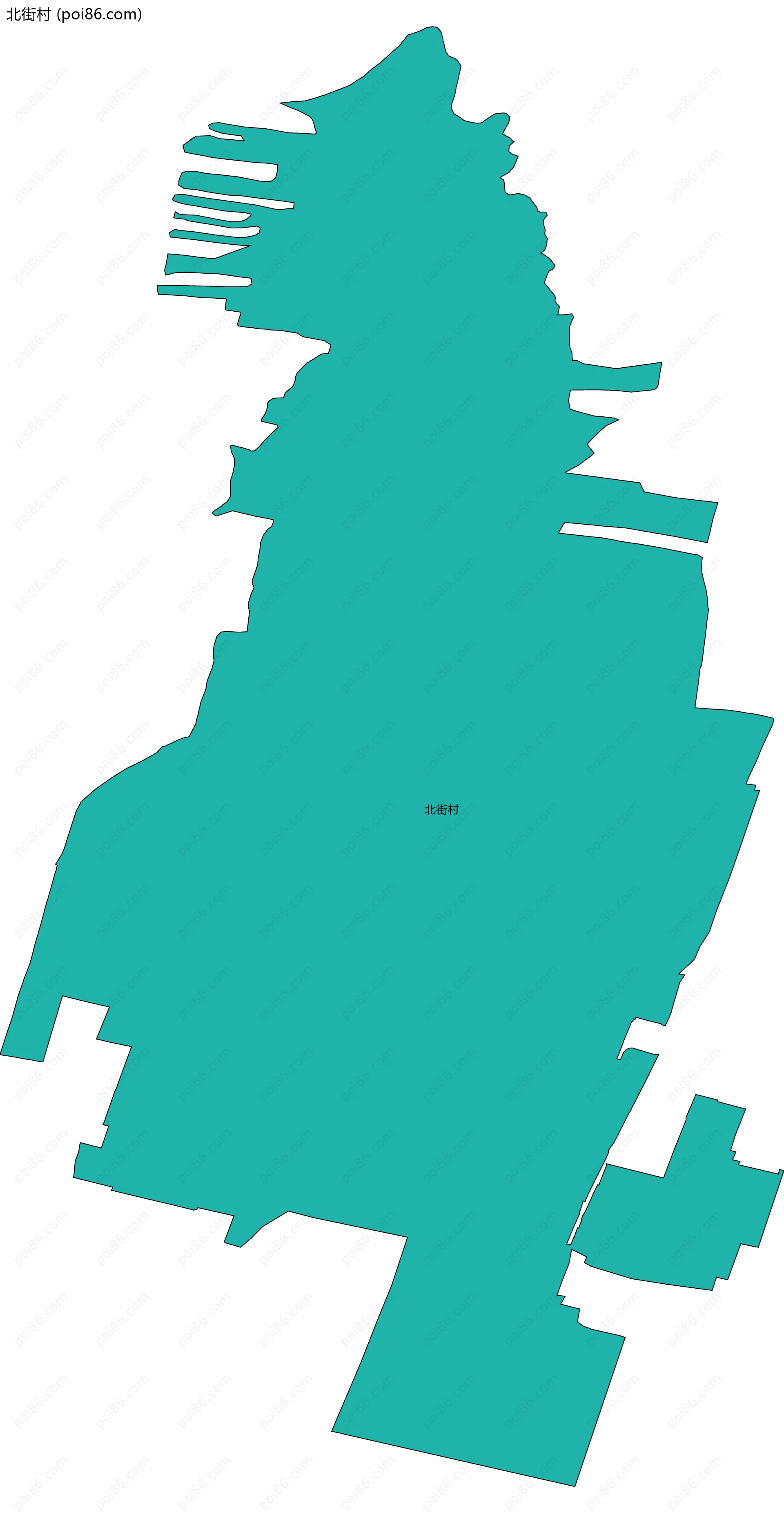 北街村边界地图