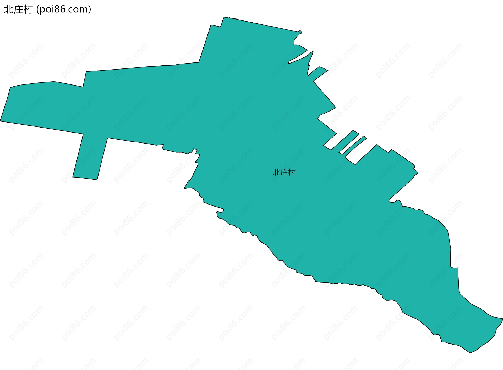 北庄村边界地图