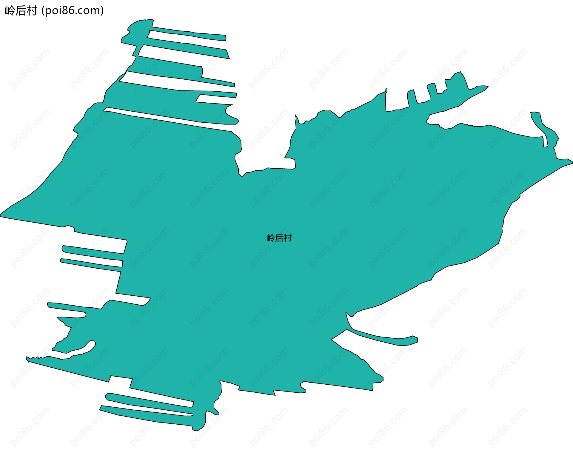 岭后村边界地图