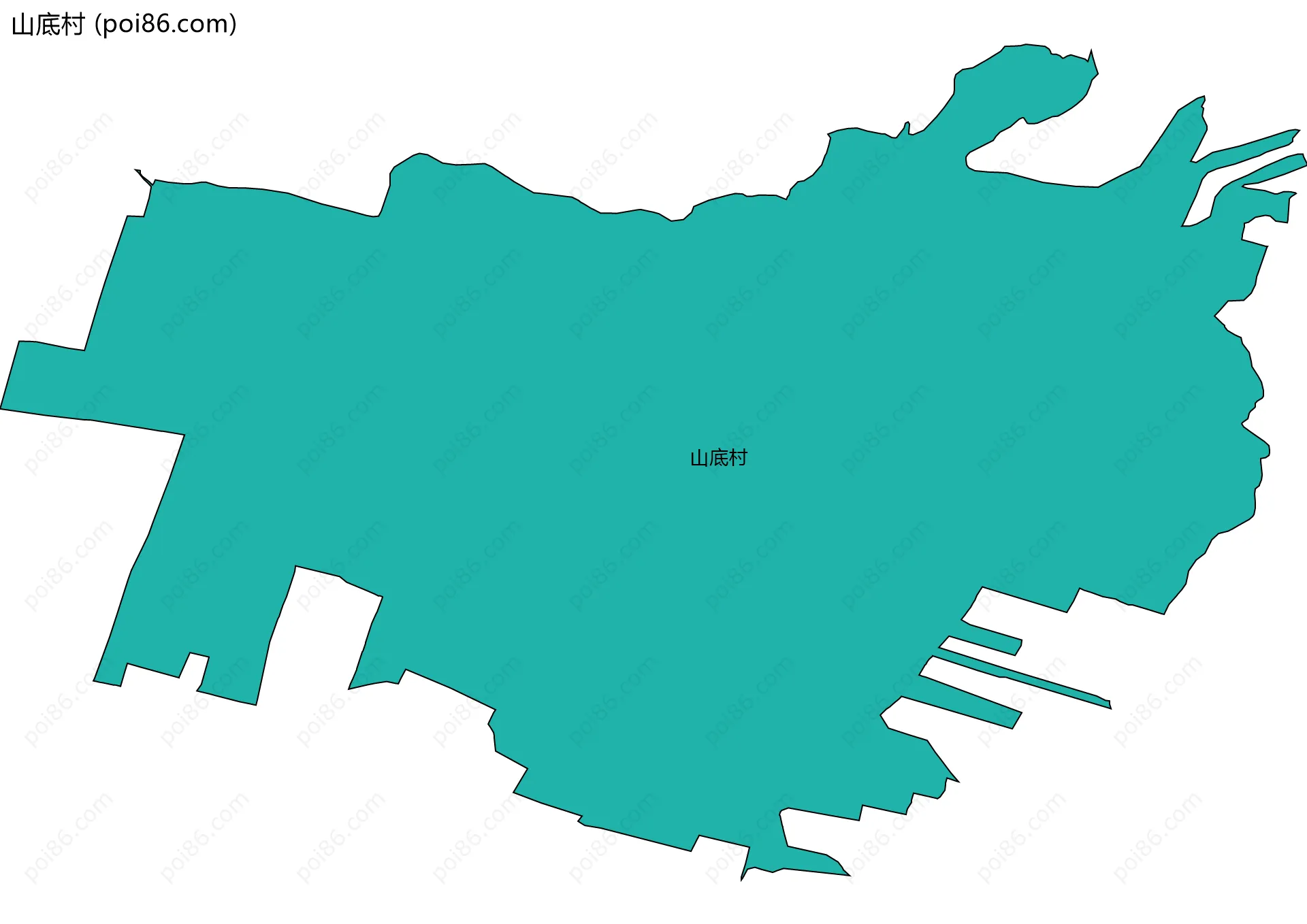 山底村边界地图