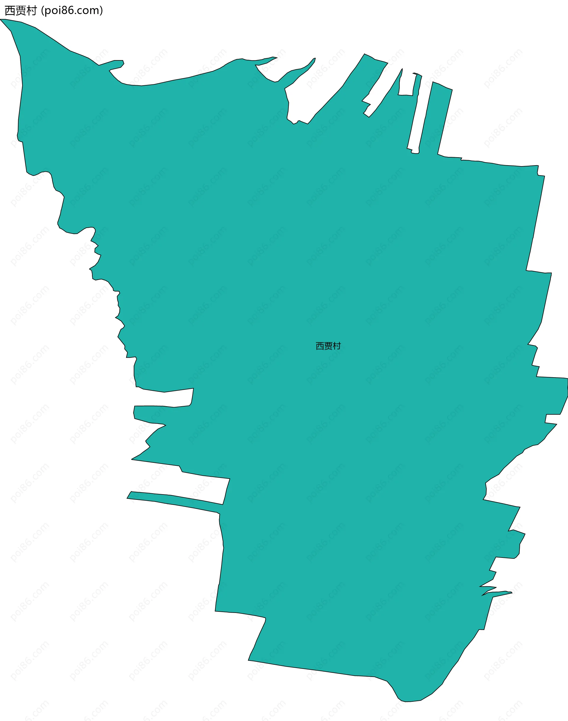 西贾村边界地图