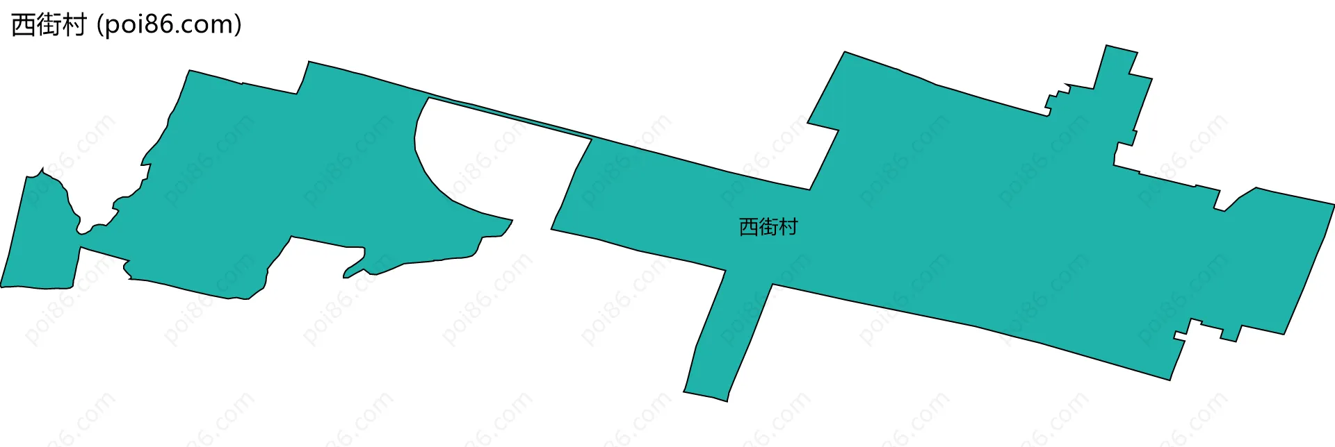 西街村边界地图