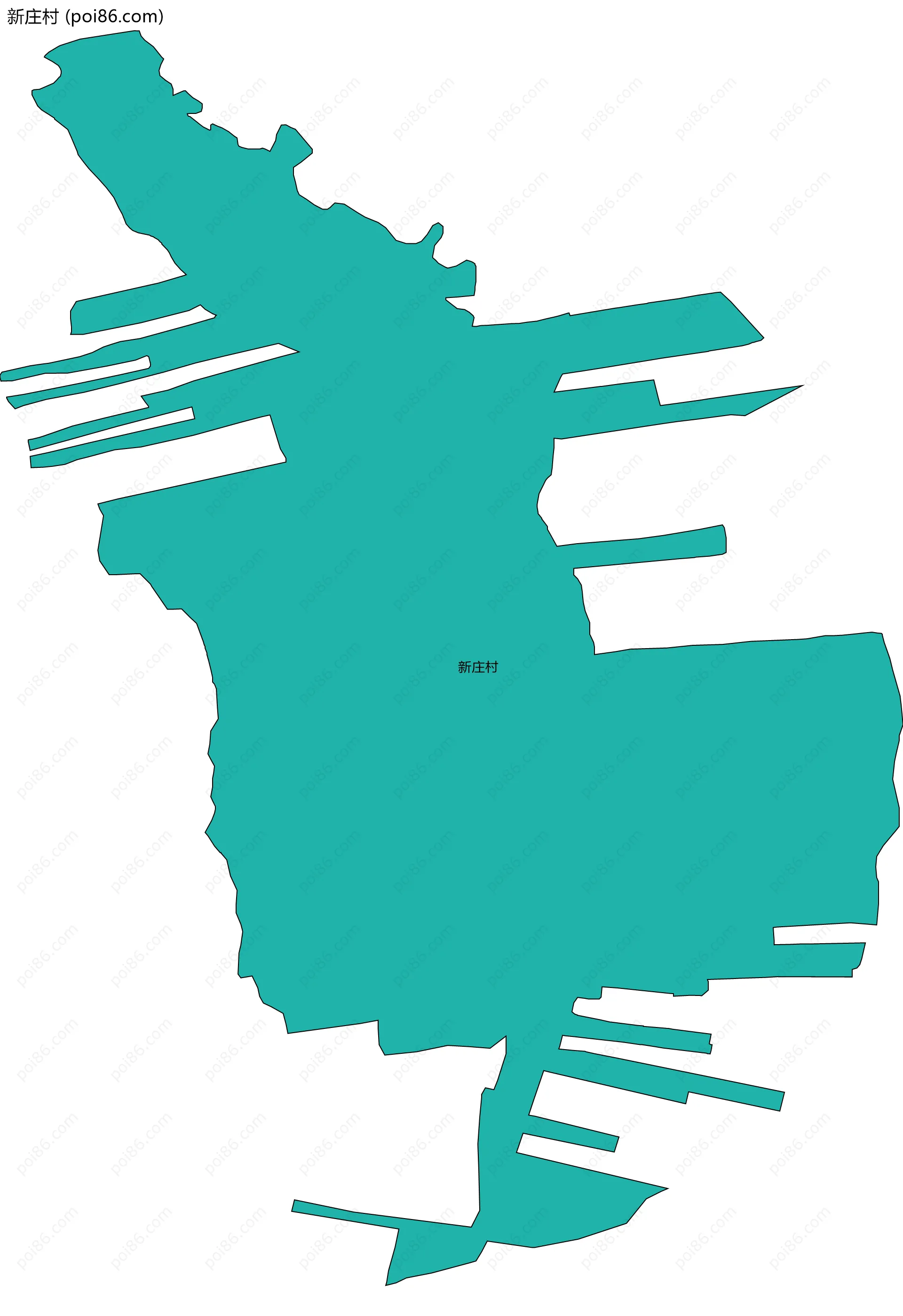 新庄村边界地图